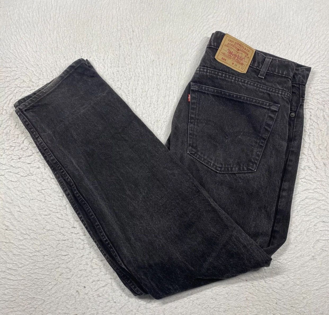 Levi's Vintage Levi 505 Black Denim Jeans USA 38X32 Actual 36X32 Size US 36 / EU 52 - 1 Thumbnail