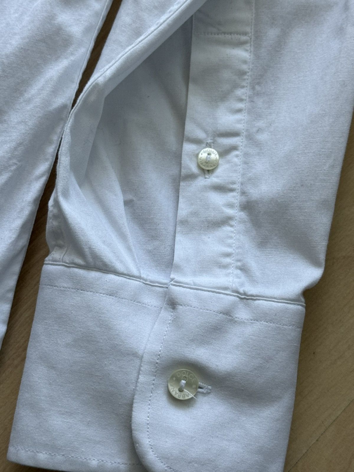 Dolce & Gabbana Dolce & Gabbana gold white classic oxford ls shirt Size US XL / EU 56 / 4 - 7 Thumbnail