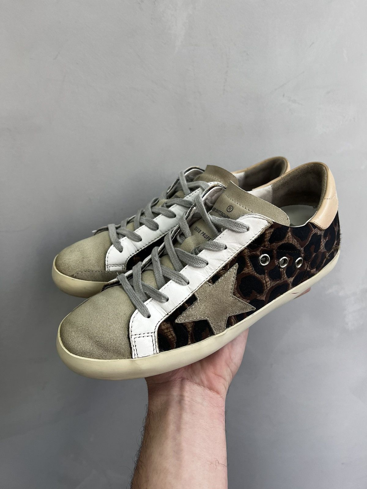 Golden Goose LUXURY GOLDEN GOOSE SUPER STAR LEOPARD PRINT LEATHER SHOES Size US 7 / IT 37 - 8 Thumbnail