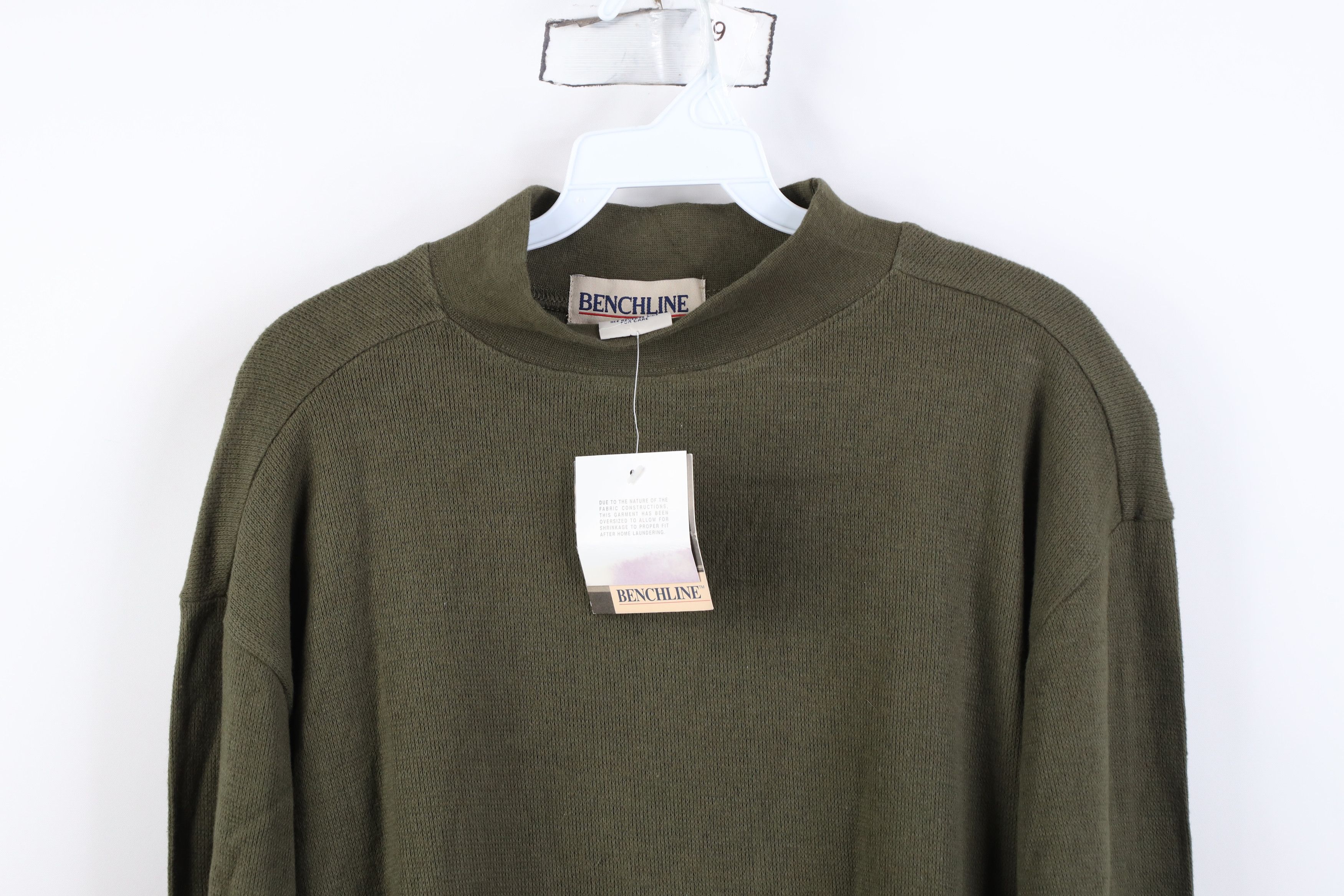 Vintage Deadstock Vintage 90s Streetwear Knit Mock Neck T-Shirt Size US M / EU 48-50 / 2 - 2 Thumbnail