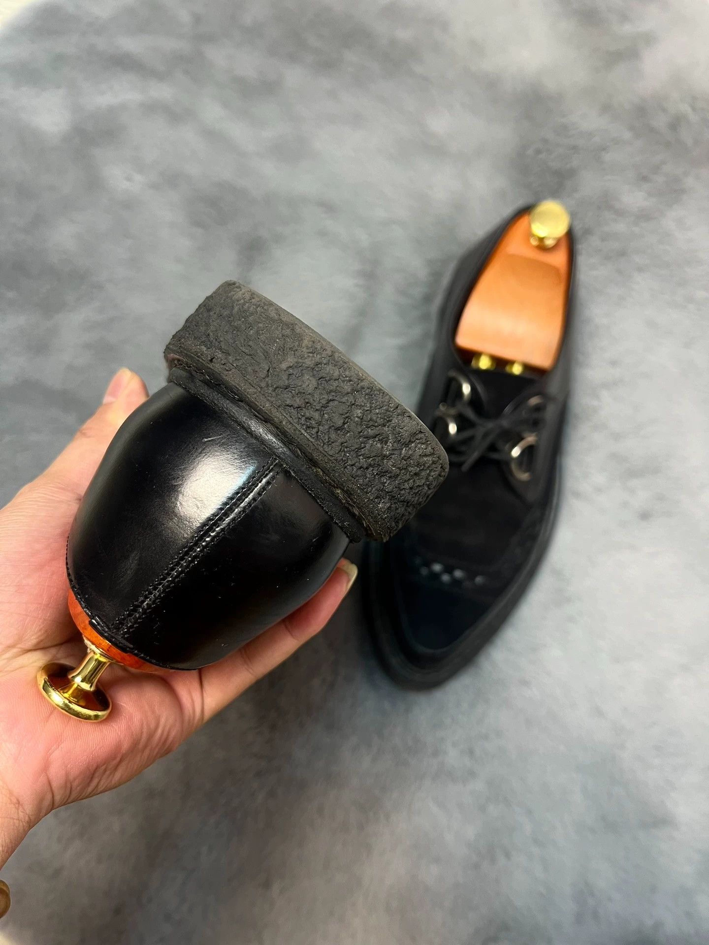 Saint Laurent Paris Authentic Saint Laurent SLP black suede woven platform shoes Size US 8.5 / EU 41-42 - 4 Thumbnail