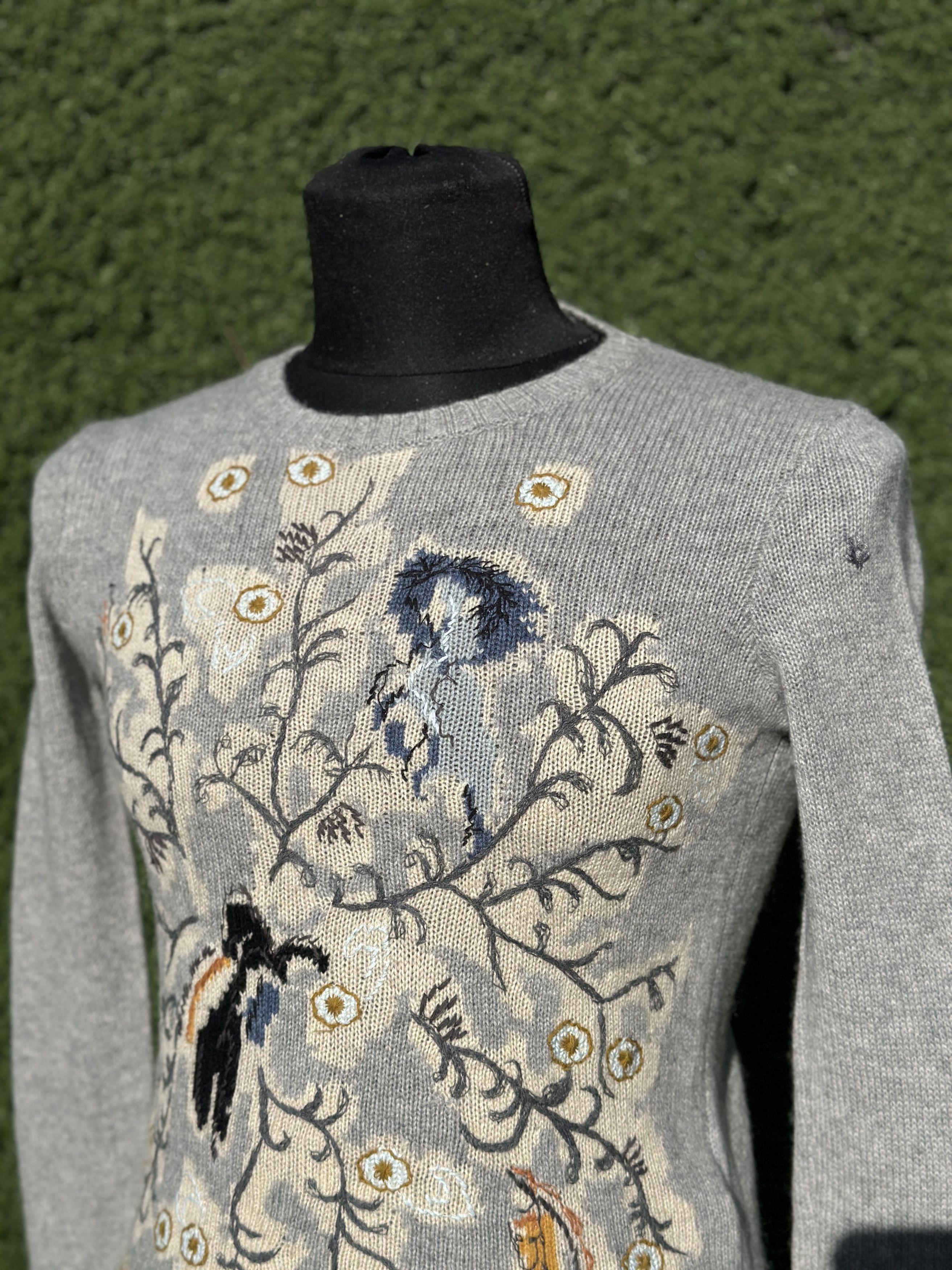 Dior Christian Dior 100% Cashmere Embroidered Floral Knit EU 38 Size S / US 4 / IT 40 - 4 Thumbnail