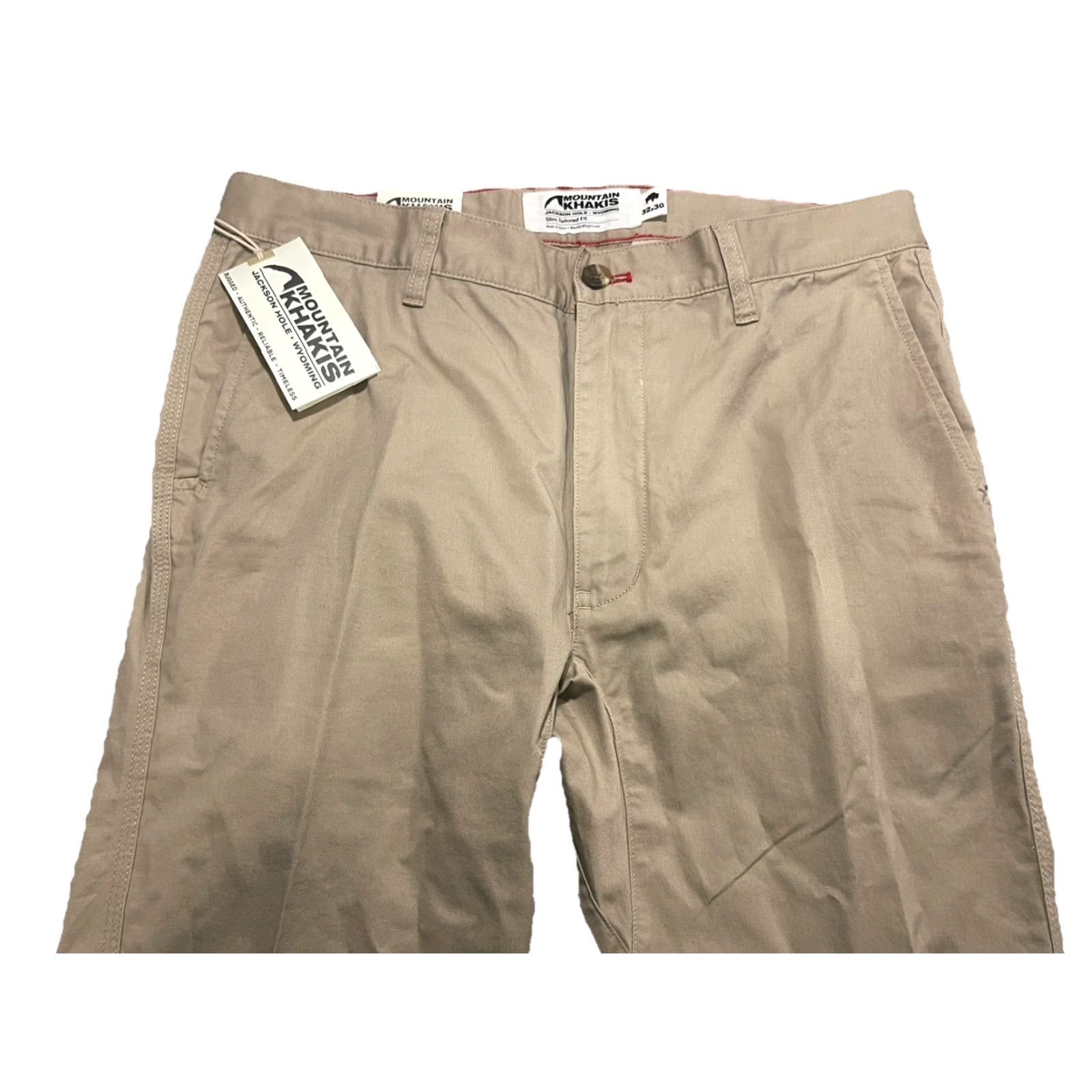 Mountain Khakis Mountain Khakis Jackson Chino Pants Slim Regular 32x30 Light Brown Cotton Spandex Flat Front Outdoor Casual Workwear Mens Size US 32 / EU 48 - 2 Thumbnail