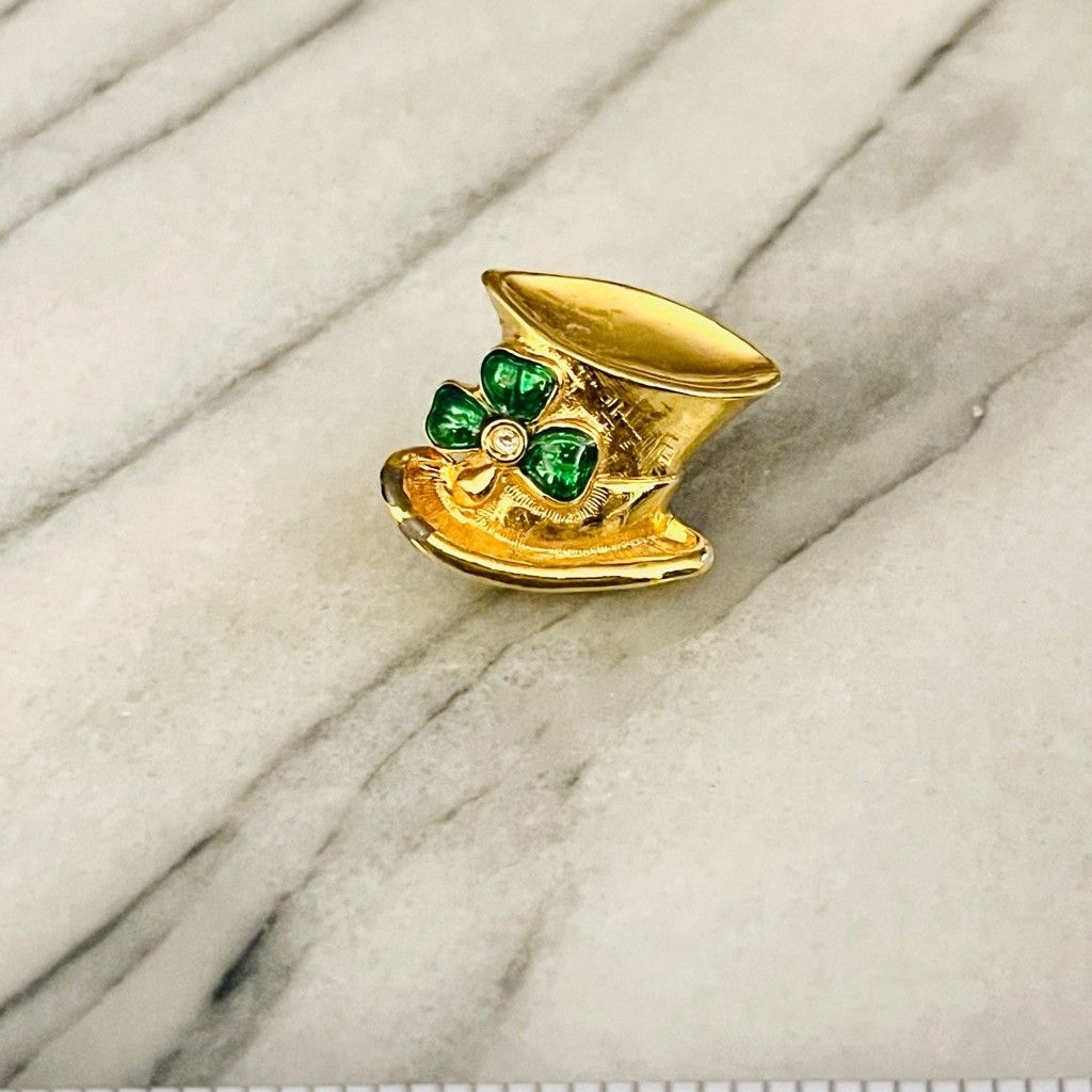 Jewelry Vintage Avon St Patricks Day Hat Pin Gold Toned Metal Size ONE SIZE - 1 Thumbnail