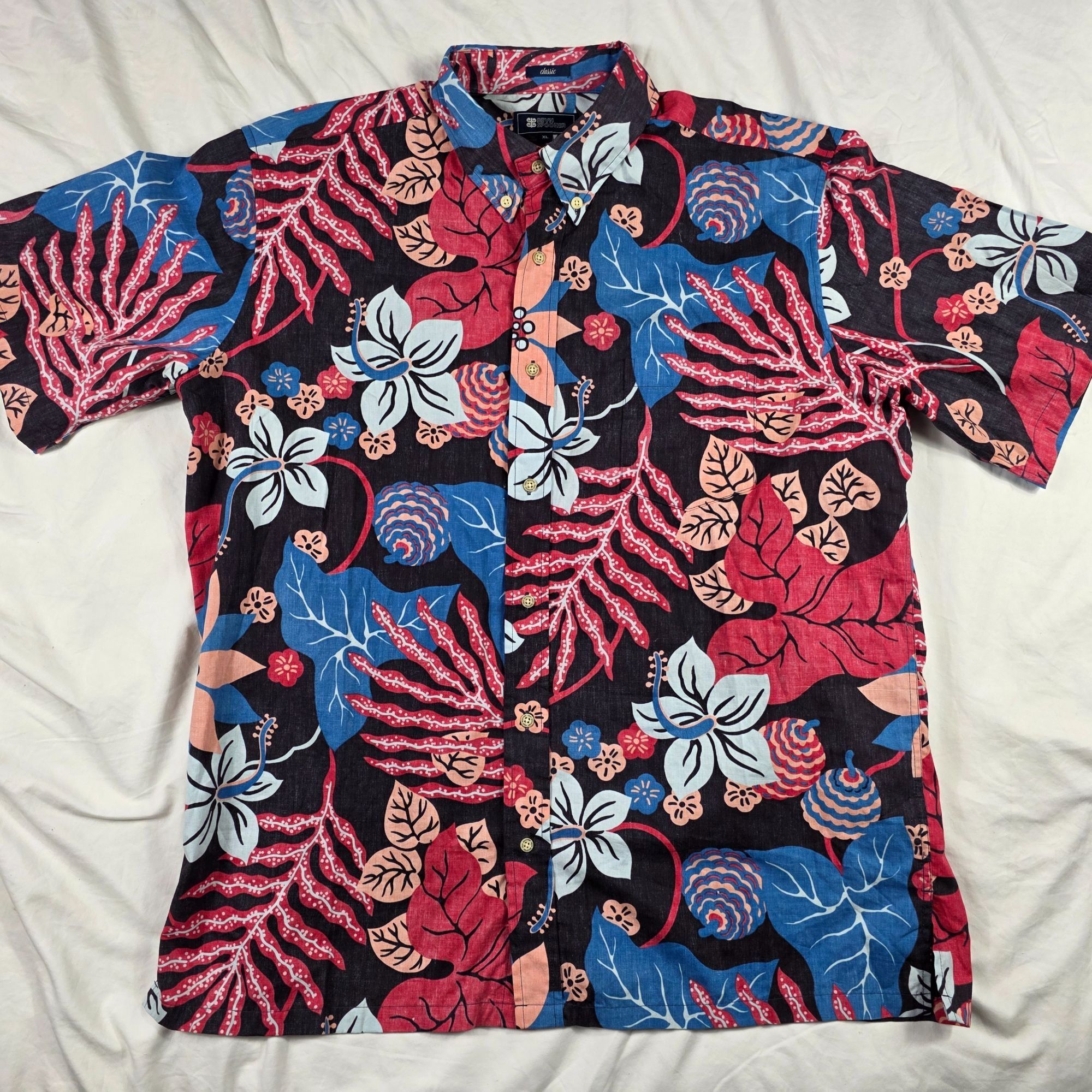 Reyn Spooner Reyn Spooner San Clemente Mens XL Classic Fit Hawaiian Shirt Size US XL / EU 56 / 4 - 1 Thumbnail