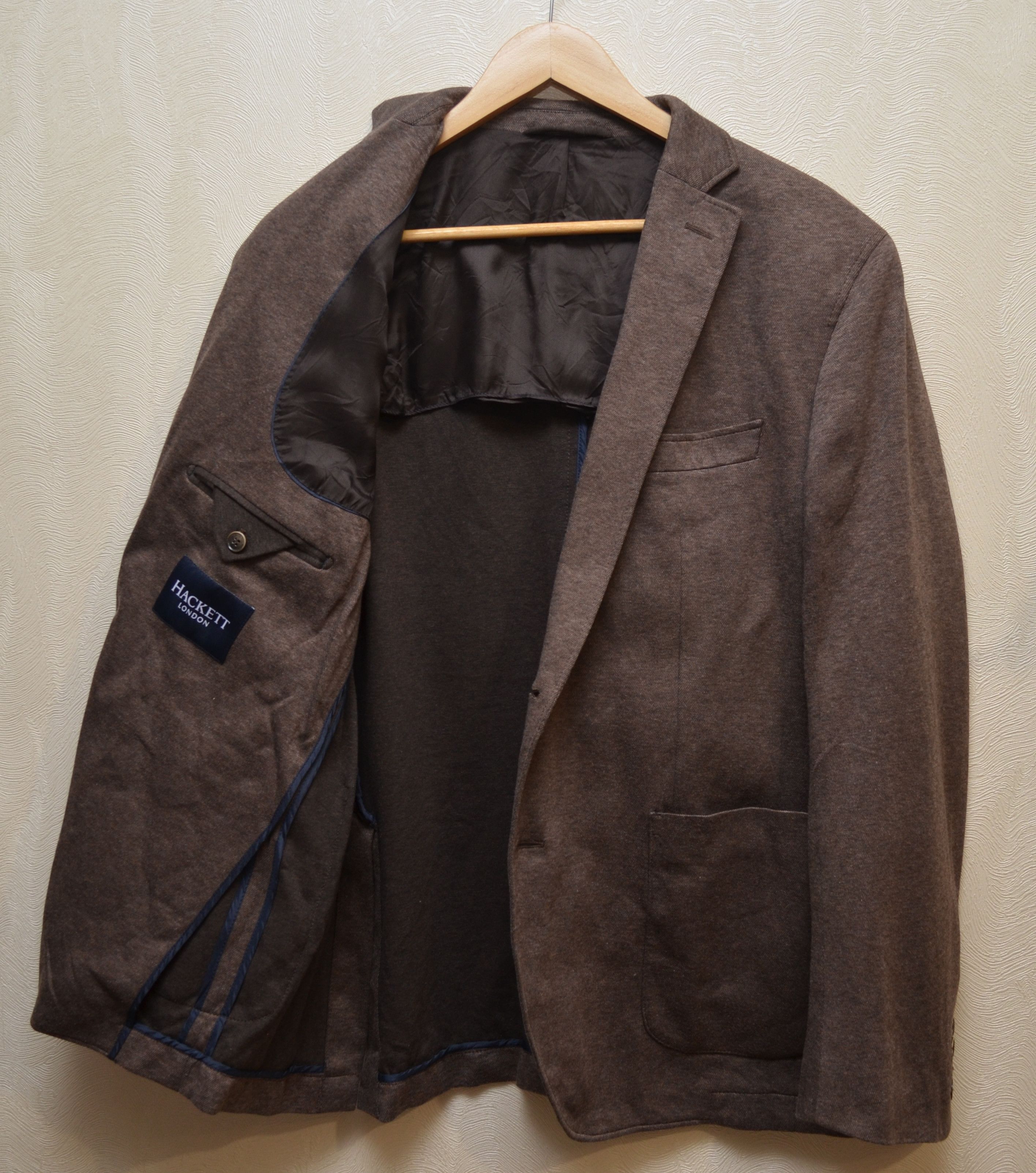 Hackett HACKETT London Jersey Stretch Cotton Blazer Jacket Size 46R Size 46R - 5 Thumbnail