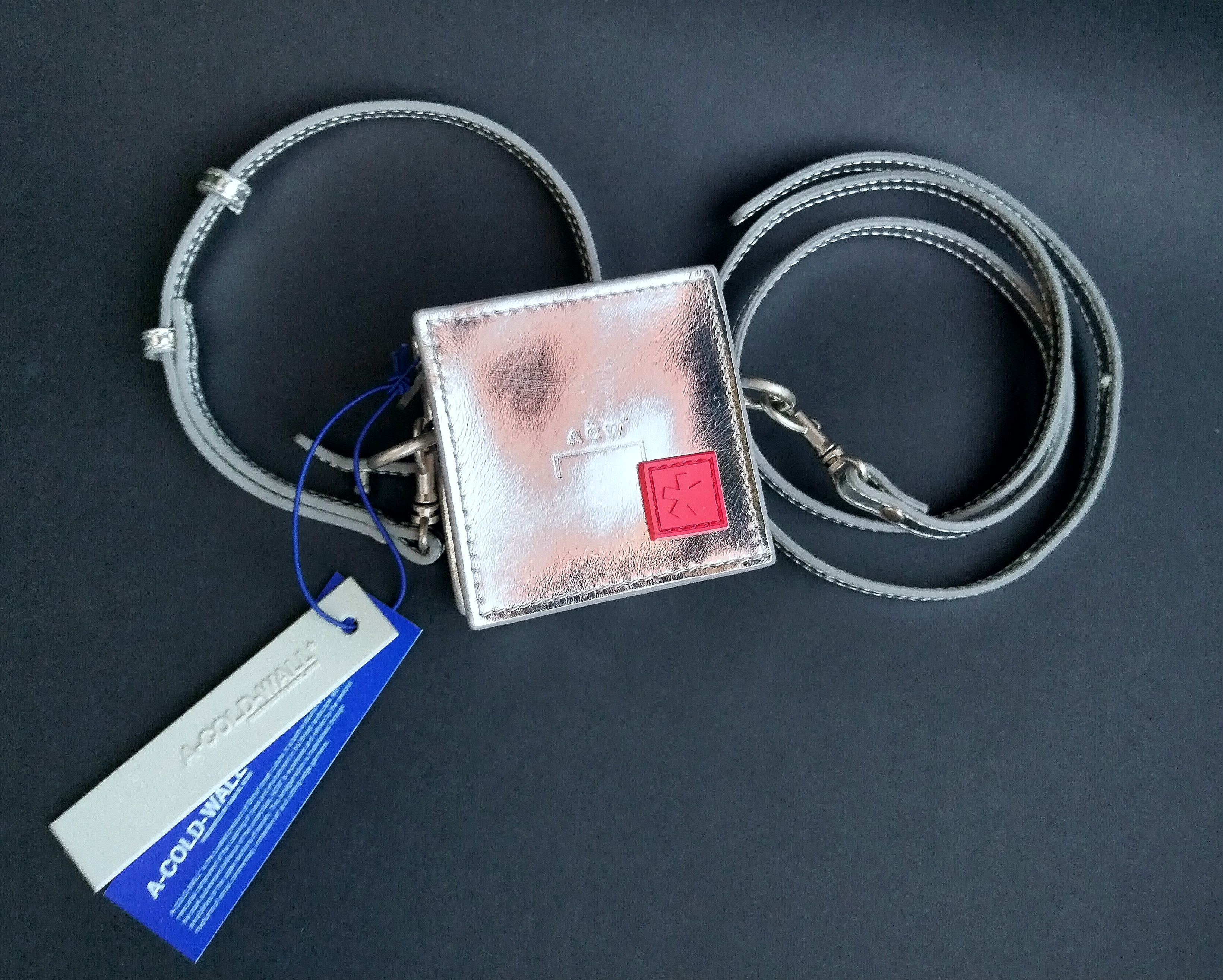 A-COLD-WALL* Silver square coin pouch Size ONE SIZE - 5 Thumbnail