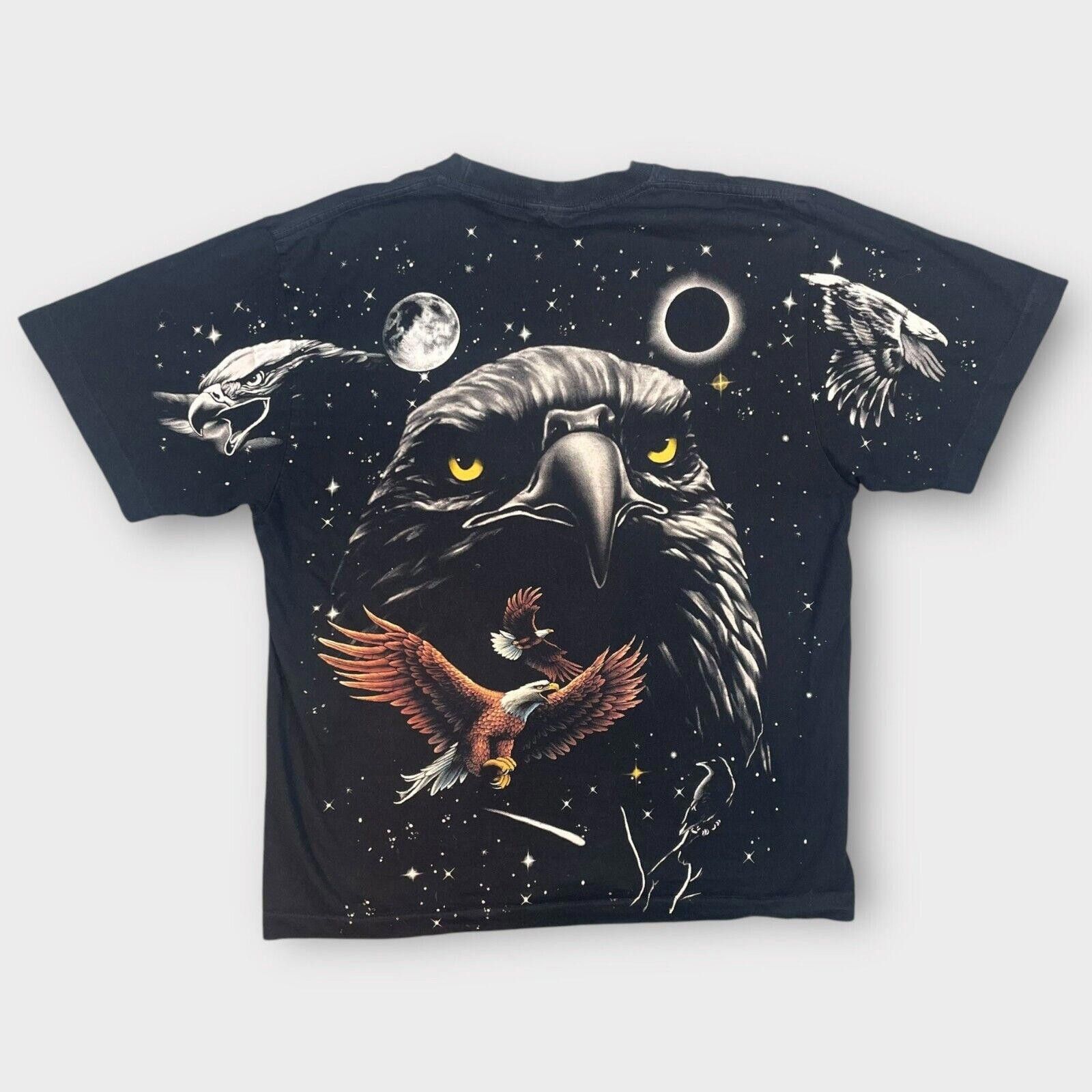 Designer Single Stitch Eagle All Over Print Tee Size L / US 10 / IT 46 - 2 Thumbnail