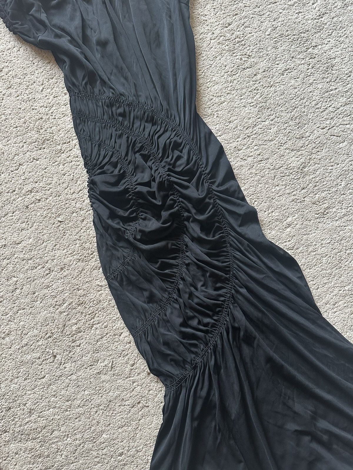 Jean Paul Gaultier 1990s Jean Paul Gaultier Spiral Ruching Dress Size S / US 4 / IT 40 - 16 Thumbnail