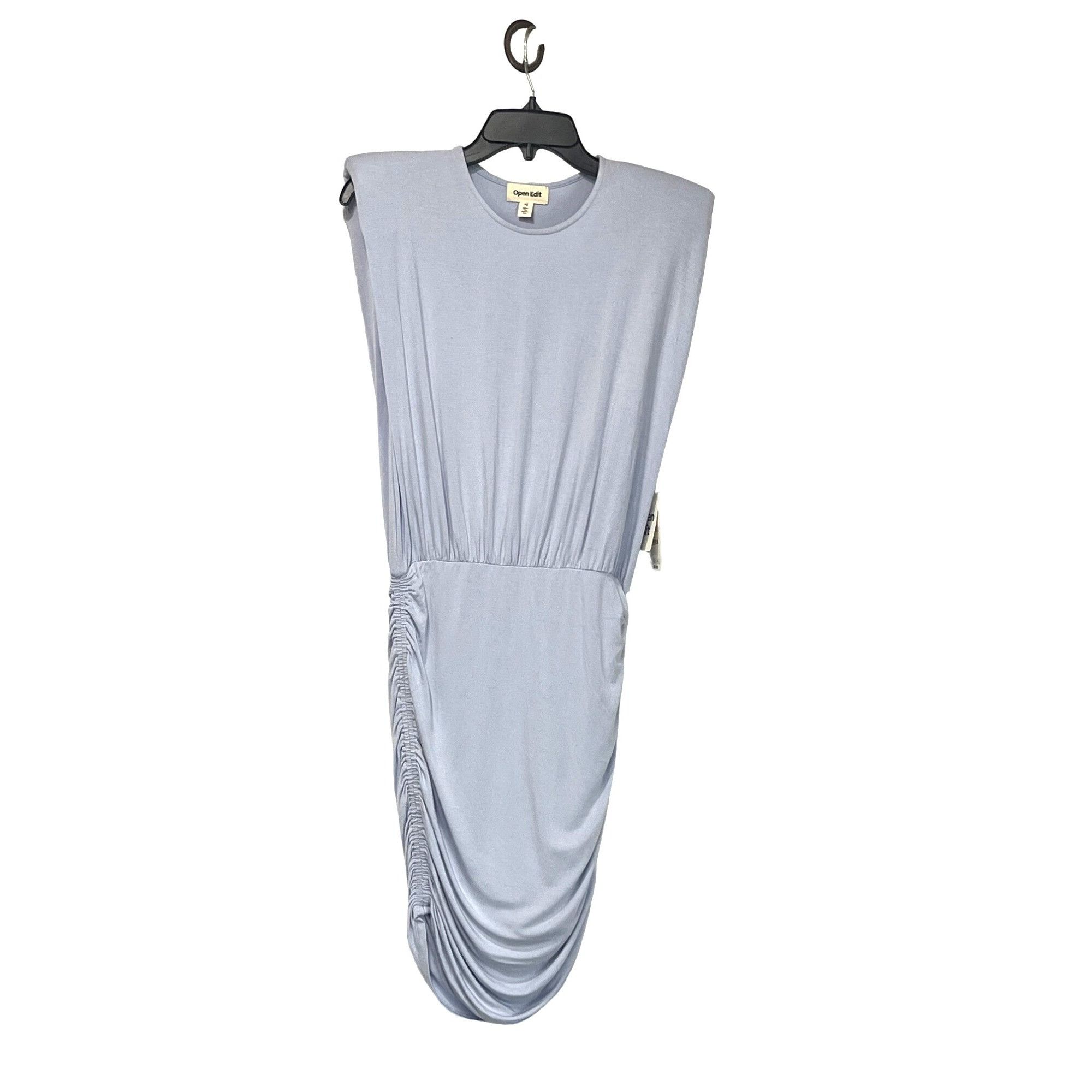 Other Open Edit Strong Shoulder Body-con Minidress In Blue Feather Size XS / US 0-2 / IT 36-38 - 2 Thumbnail