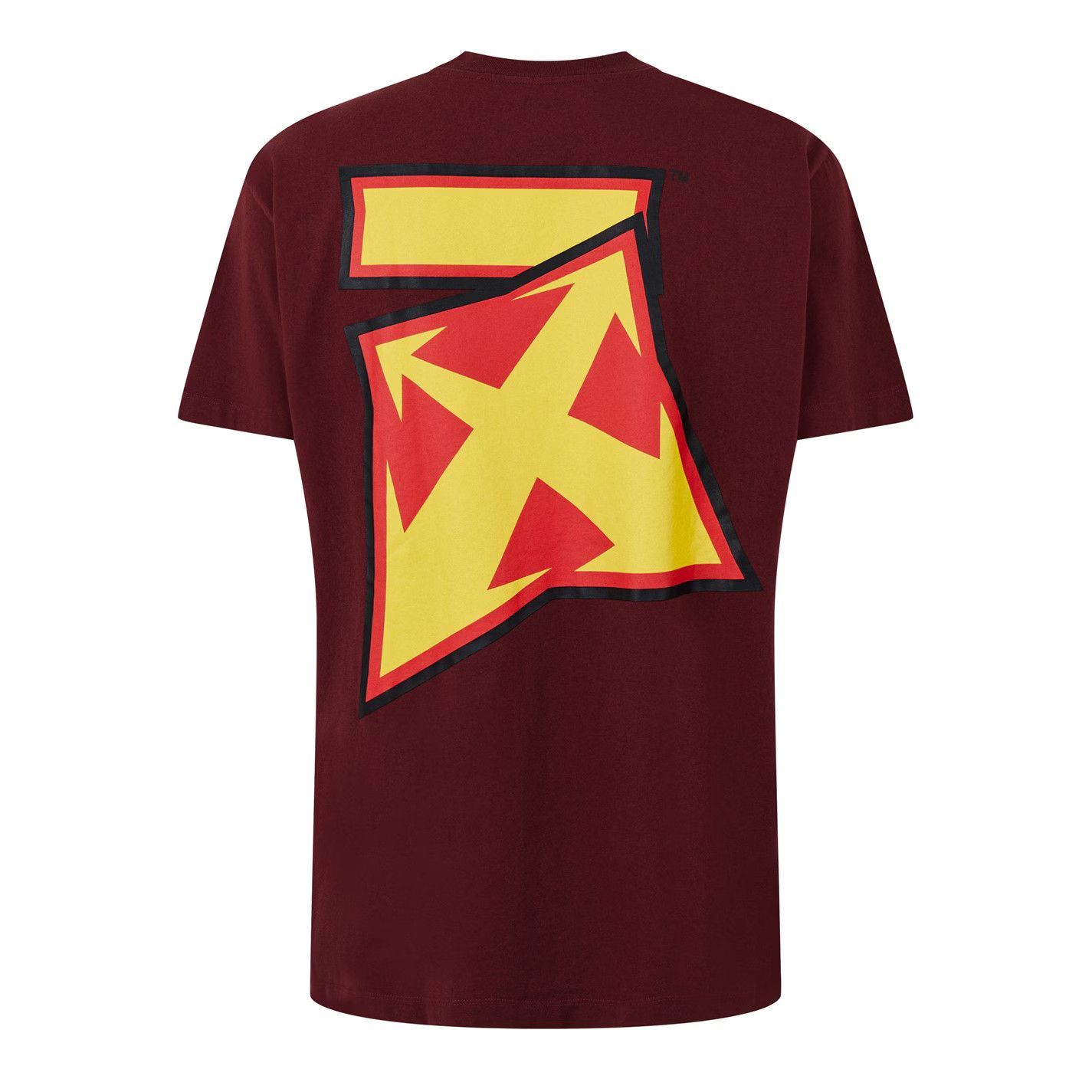 Off-White o1g2r1mq0226 Thunder Stable Oversized T-Shirt In Burgundy Size US XS / EU 42 / 0 - 2 Thumbnail