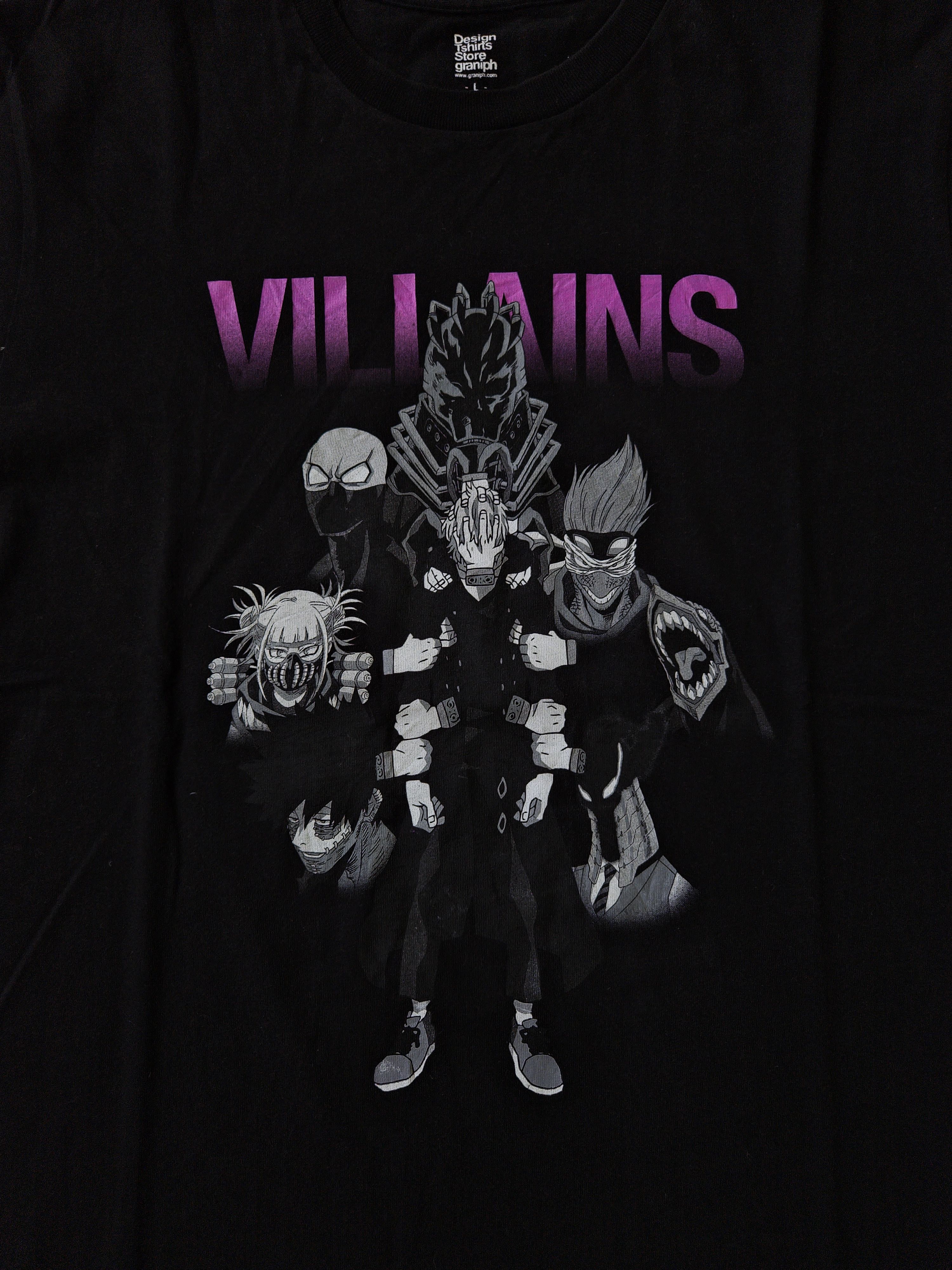 Anime × Japanese Brand Anime T-Shirt Official "My Academia Hero, The Villains" Size US L / EU 52-54 / 3 - 2 Thumbnail