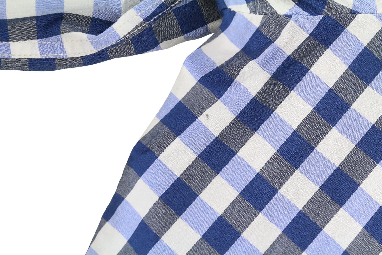 Scotch & Soda S Blue Checked Cutaway Button-Up Long Sleeve Shirt 89050 Size US S / EU 44-46 / 1 - 8 Thumbnail