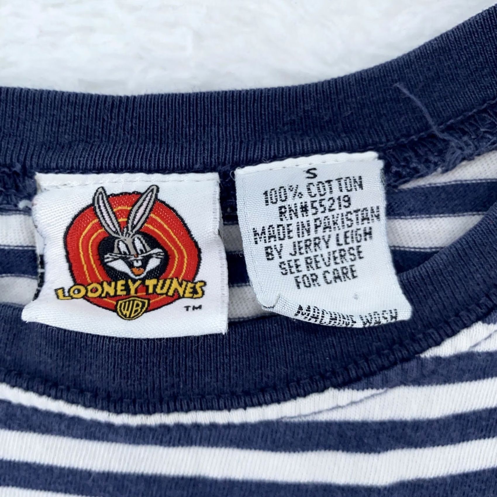 Vintage VINTAGE Looney Tunes Shirt Mens XS Striped Cartoon Marvin Daffy Duck Taz 90s Shirts Mens XS Blue Cartoon 90s Mens Size US XS / EU 42 / 0 - 4 Thumbnail