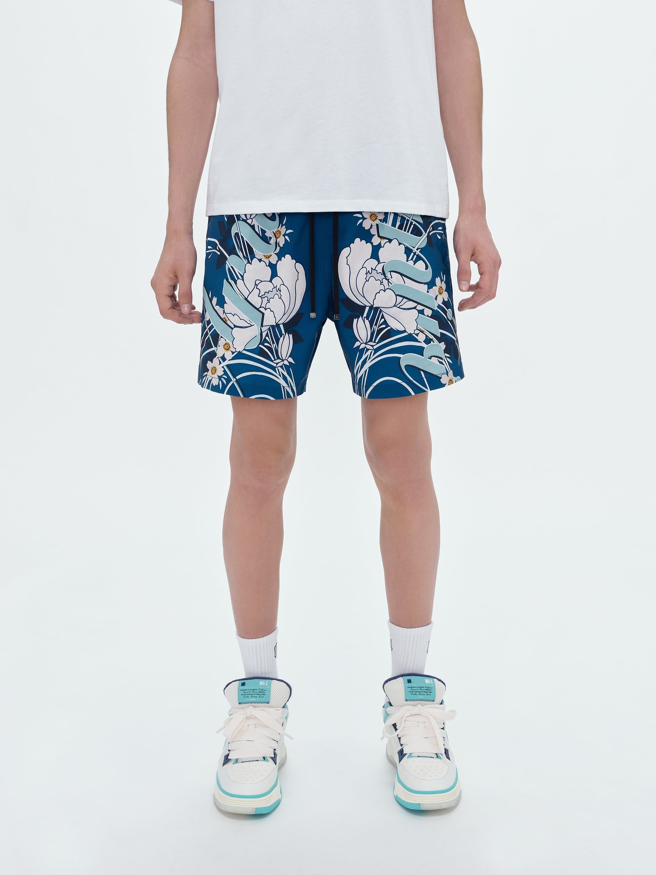 o1s1wg110825 Floral Swim Trunk Shorts in Multicolor
