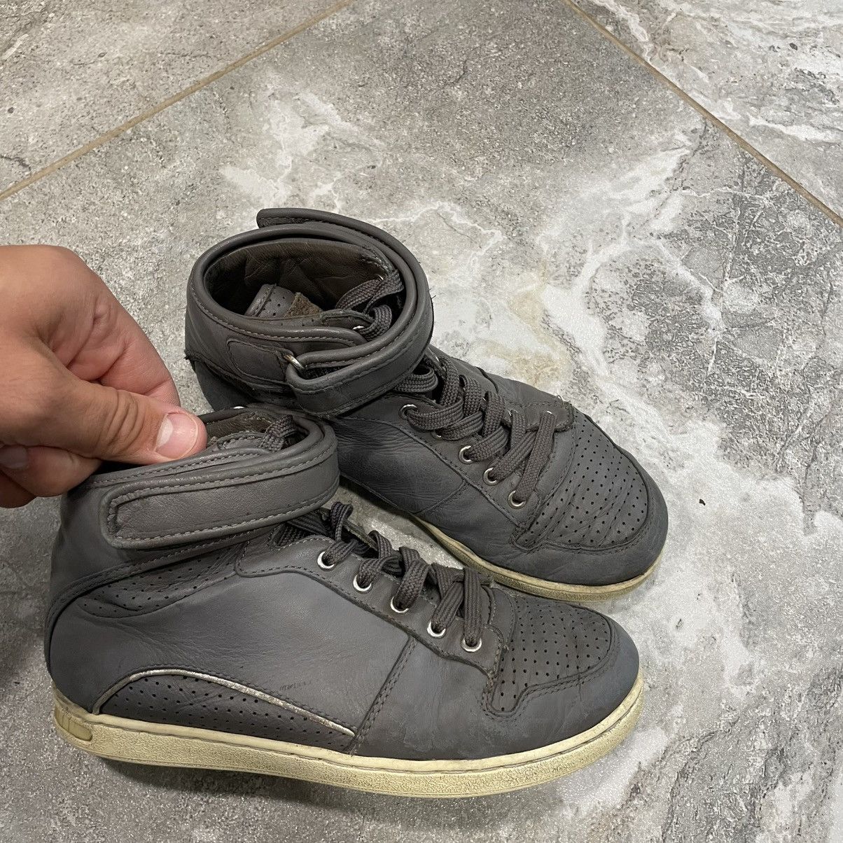 Dolce & Gabbana 33 size Dolce Gabbana High Top Sneaker shoes boots leather Size US 4 / IT 34 - 4 Thumbnail