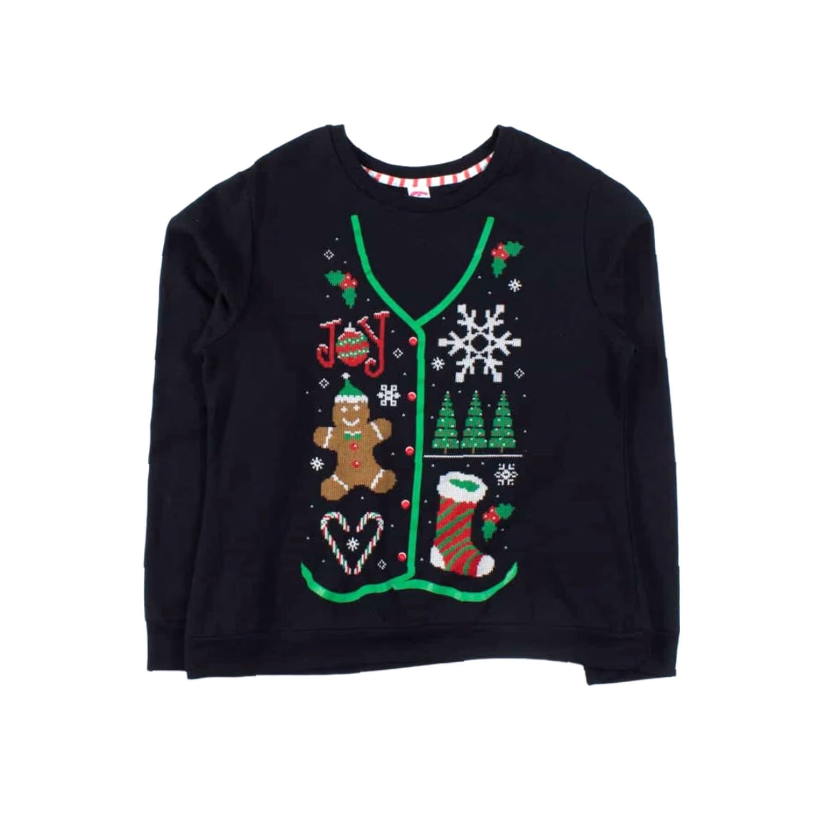 Vintage VINTAGE Black Holiday Time Sweatshirt Shirt Adult Large Black Christmas Trees Cotton/Polyester 80s 90s Mens Womens Size L / US 10 / IT 46 - 2 Thumbnail