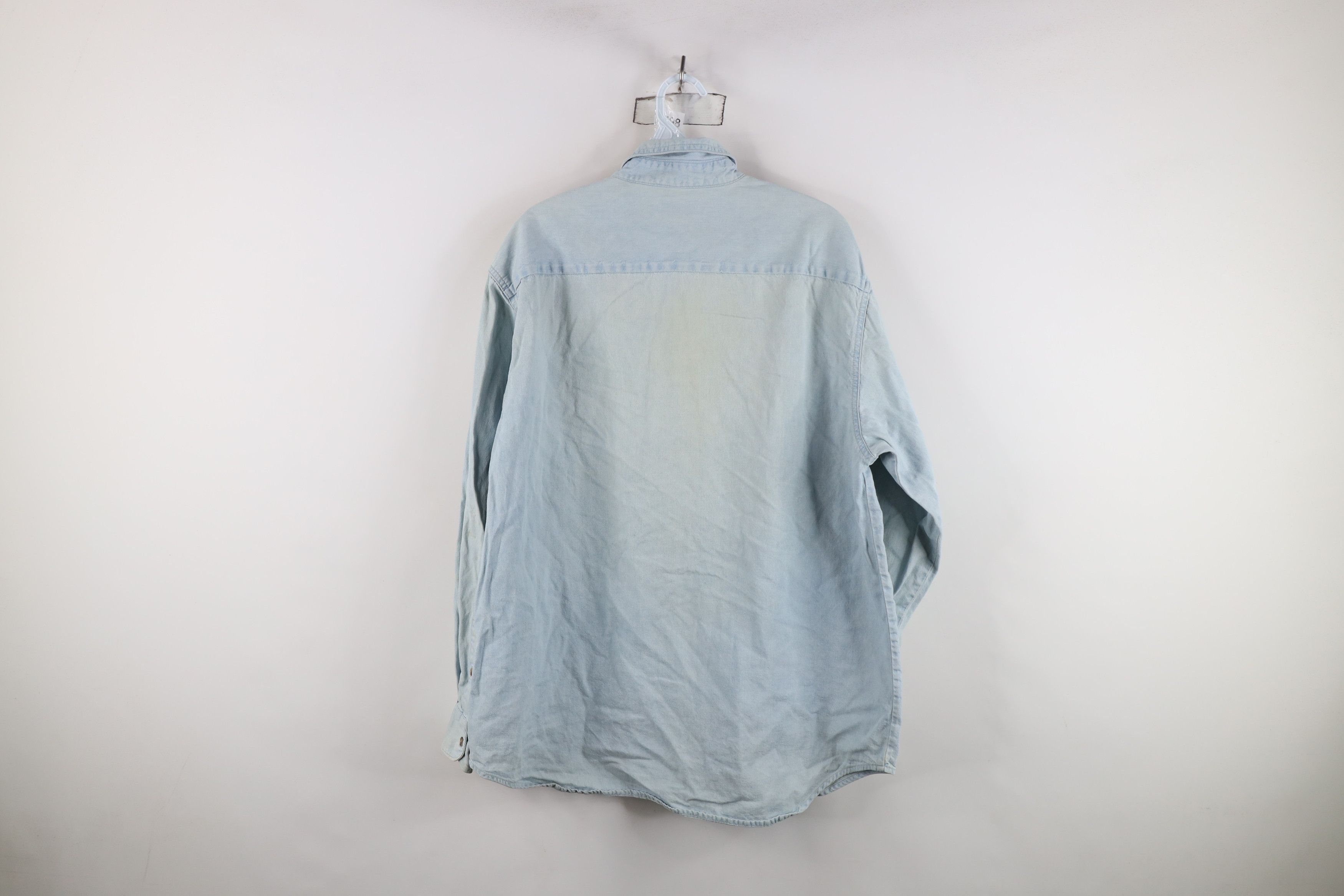 Vintage Vintage Y2K 2003 Break Room Lounge Denim Jean Button Shirt Size US L / EU 52-54 / 3 - 12 Thumbnail