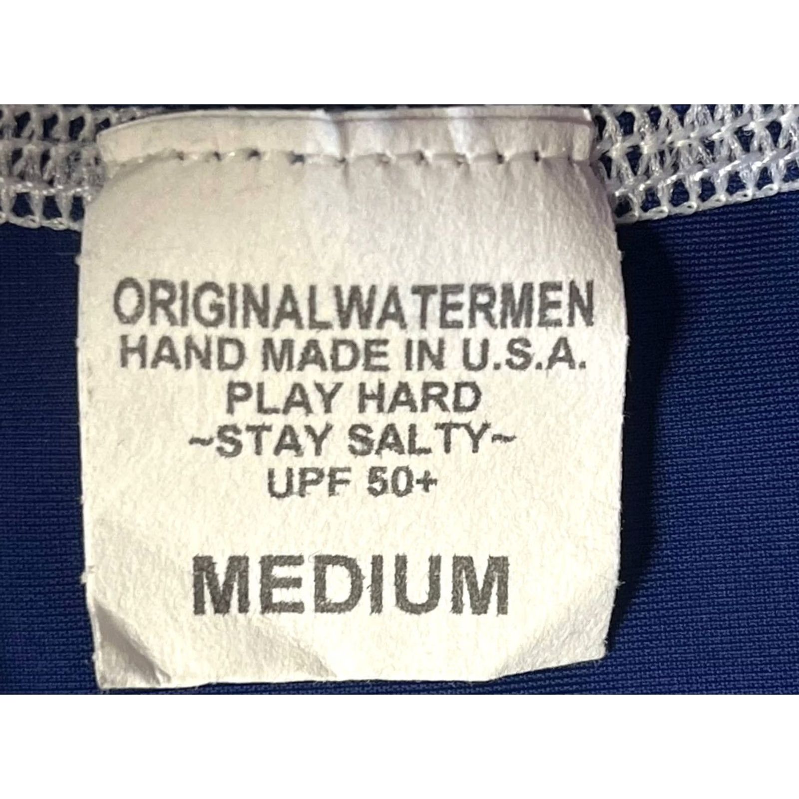 Vintage Original Watermen Blue Rashguard T-Shirt Size Medium Crew Neck Long Sleeve USA Size US M / EU 48-50 / 2 - 7 Thumbnail