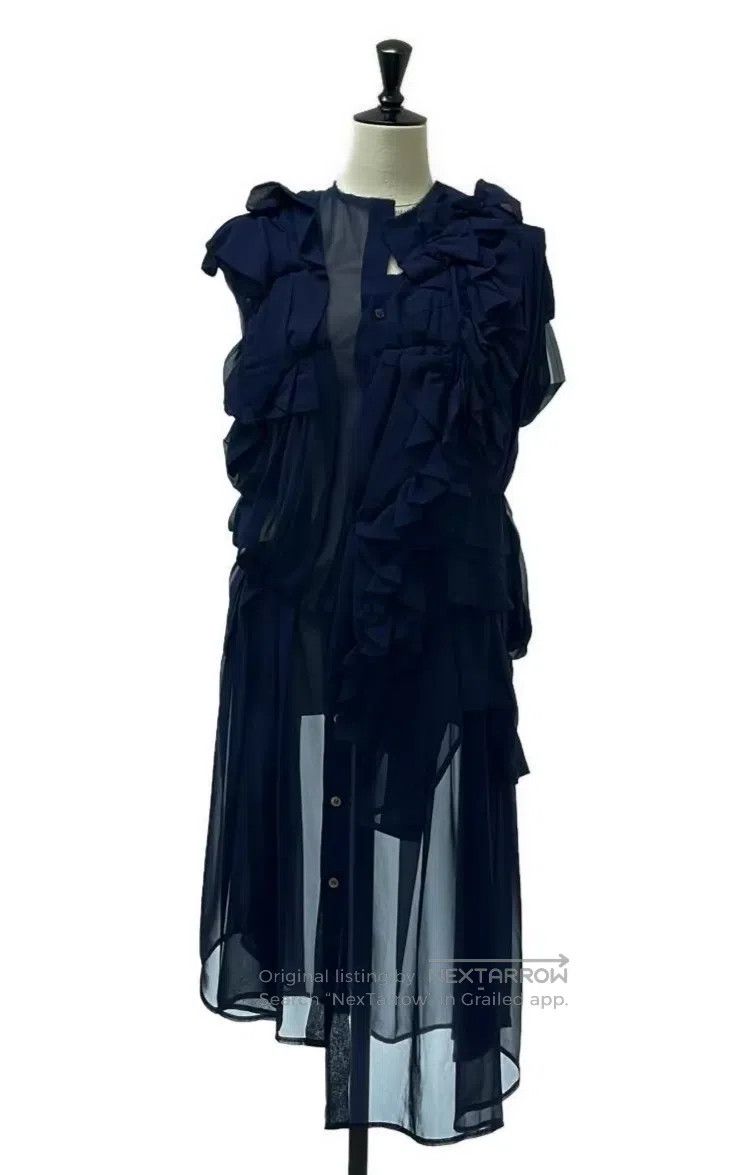 Comme des Garcons Comme des Garcons Asymmetrical black sheer dress Size S / US 4 / IT 40 - 1 Thumbnail