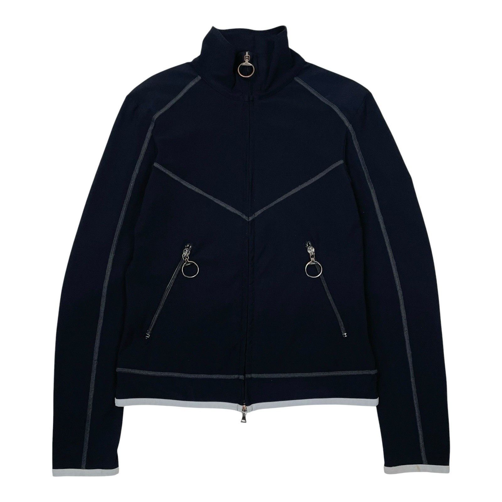 Prada Vintage Prada Sport Track Top Womens S Navy Track Jacket Y2K Size S / US 4 / IT 40 - 1 Thumbnail