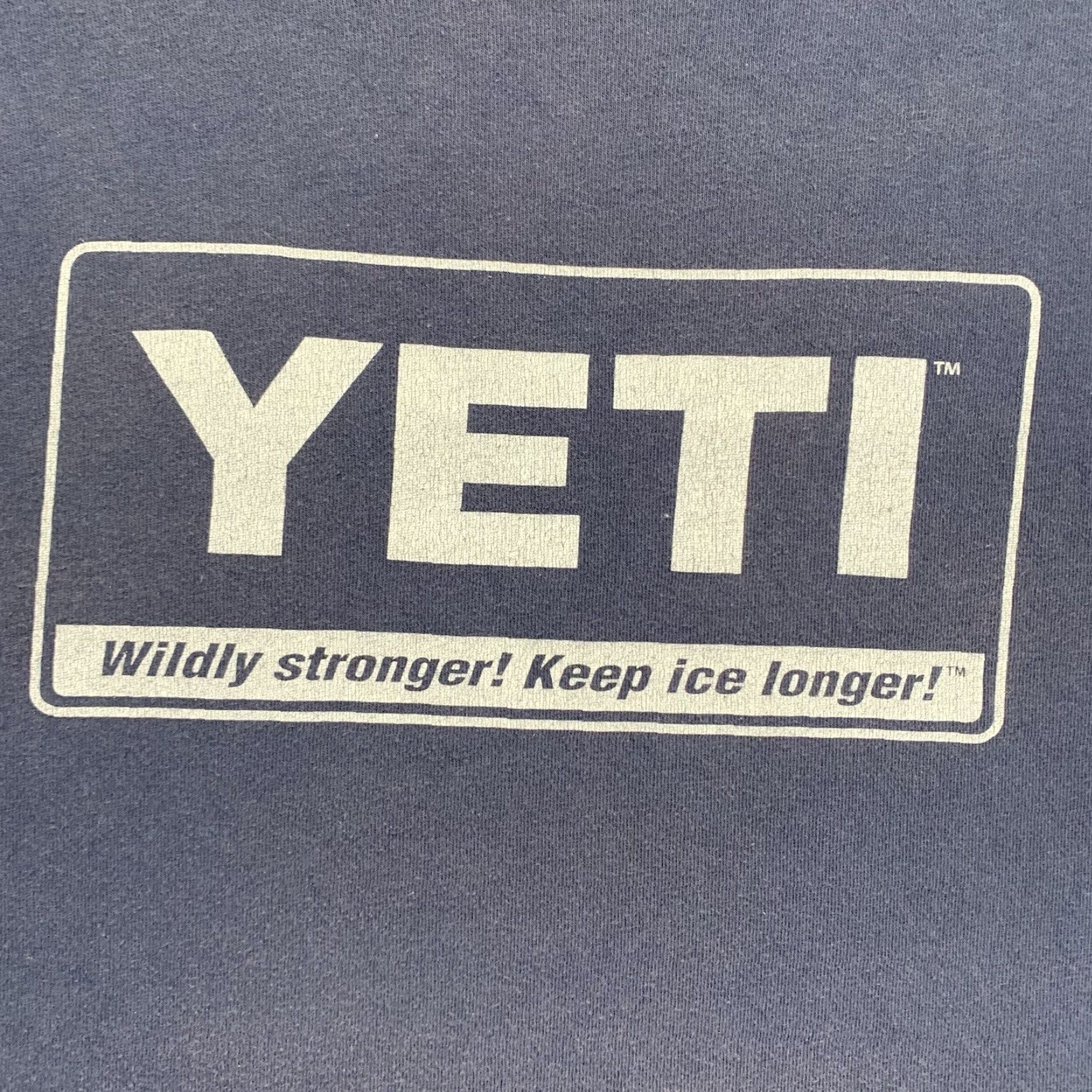 Yeti Yeti Graphic Print Short Sleeve T-Shirt Large Faded Blue Outdoor Mens Size US L / EU 52-54 / 3 - 2 Thumbnail