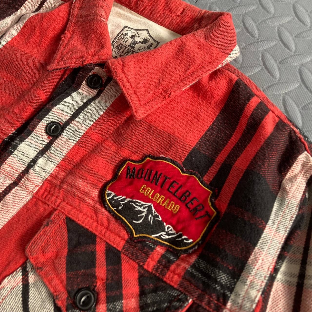 Avirex Plaid Check Embroidered Flannel Size US L / EU 52-54 / 3 - 4 Thumbnail