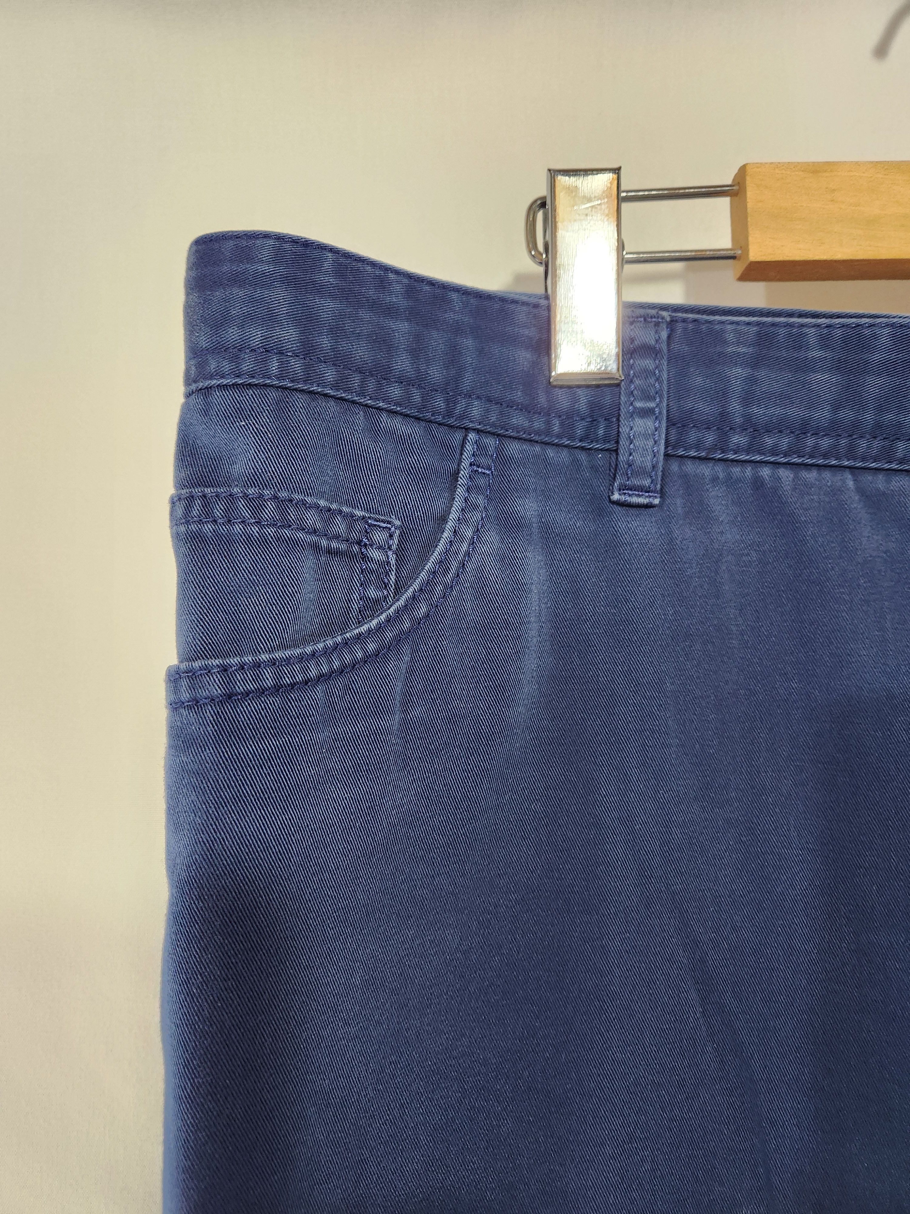Brioni Navy Blue Cotton Blend Straight Leg Chinos Made Italy Size US 44 / EU 60 - 3 Thumbnail