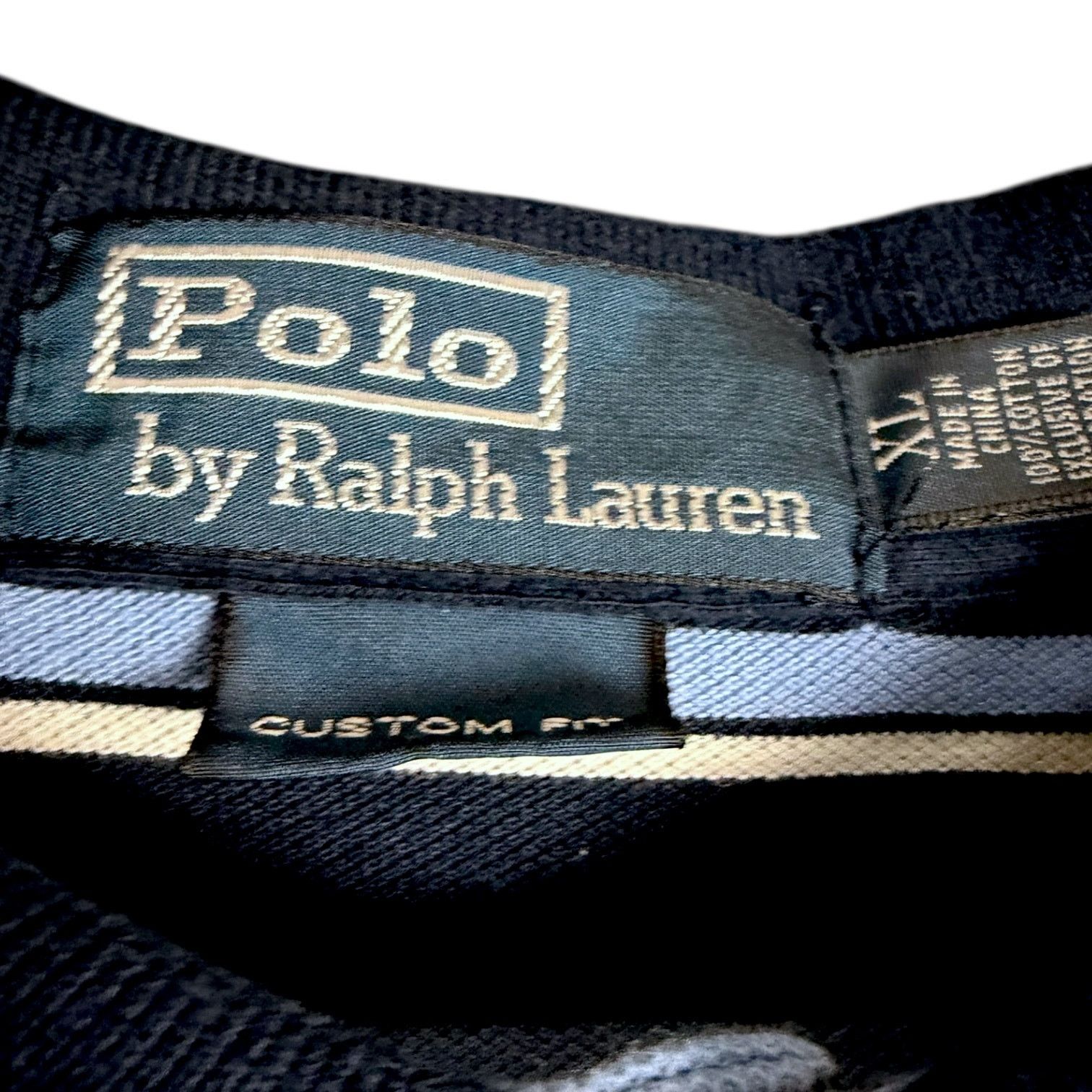 Polo Ralph Lauren Vtg Polo Ralph Lauren Blue White Striped Custom Fit Polo XL Size US XL / EU 56 / 4 - 3 Thumbnail