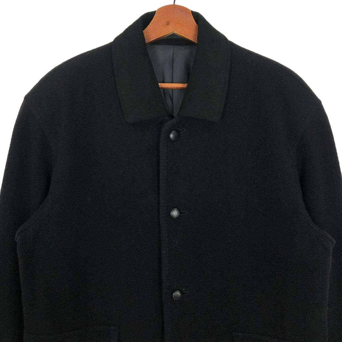 Christian Dior Monsieur Black Button Coat Size US M / EU 48-50 / 2 - 2 Thumbnail