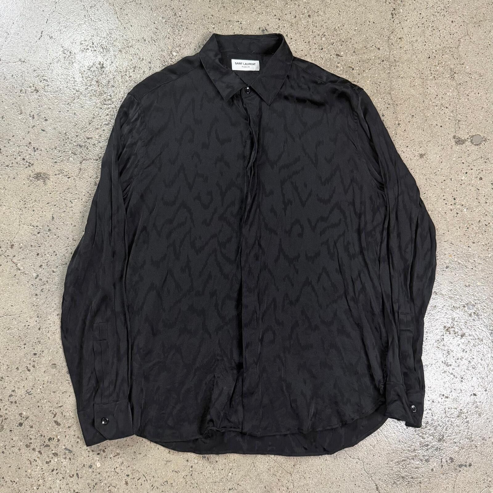 Saint Laurent Paris Saint Laurent Silk Cheetah Print Shirt Size US M / EU 48-50 / 2 - 1 Thumbnail