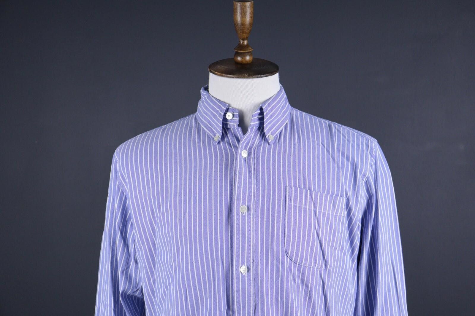Designer Boggi Milano Doppio Ritorto Blue Stripe Shirt Size XL Size US XL / EU 56 / 4 - 2 Thumbnail