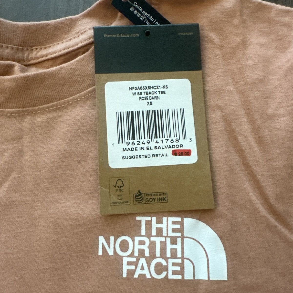 The North Face The North Face Women’s Short Sleeve Back Tee Rose Dawn XS Size XS / US 0-2 / IT 36-38 - 3 Thumbnail