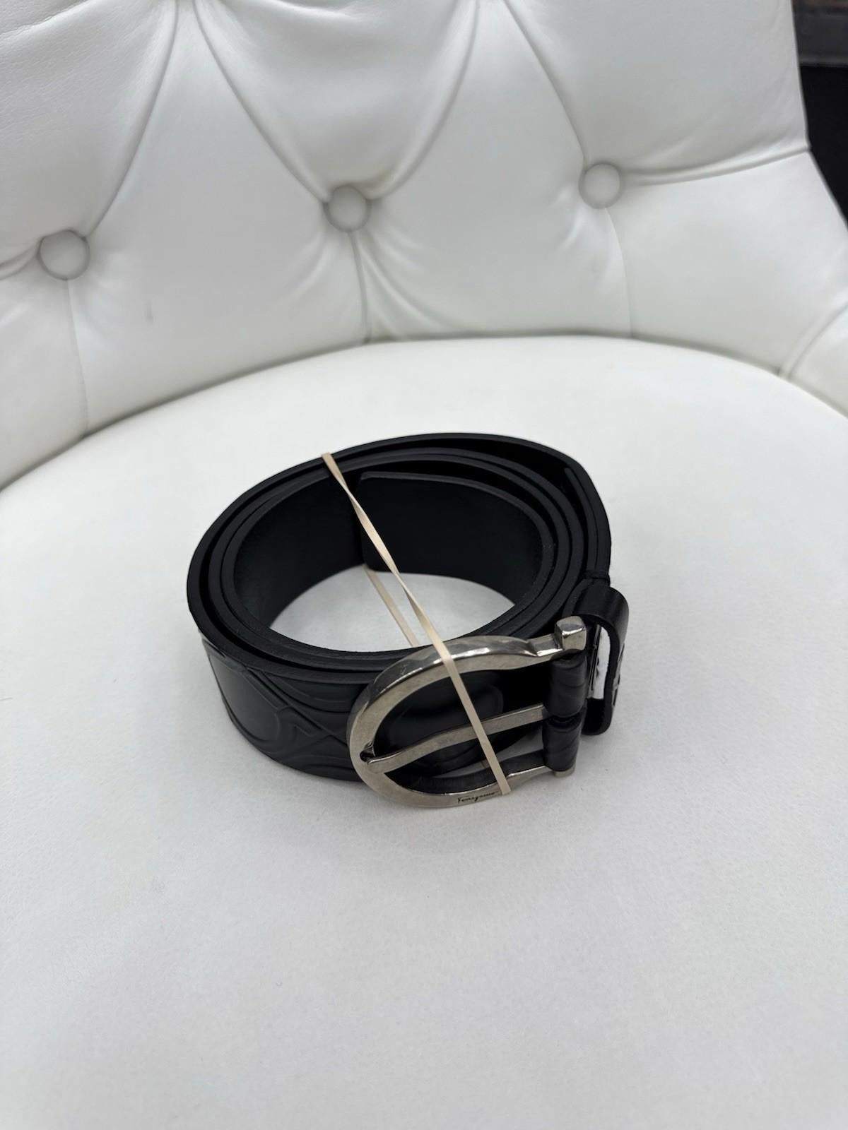Salvatore Ferragamo SALVATORE FERRAGAMO - MENS BLK LEATHER BELT Size ONE SIZE - 6 Thumbnail