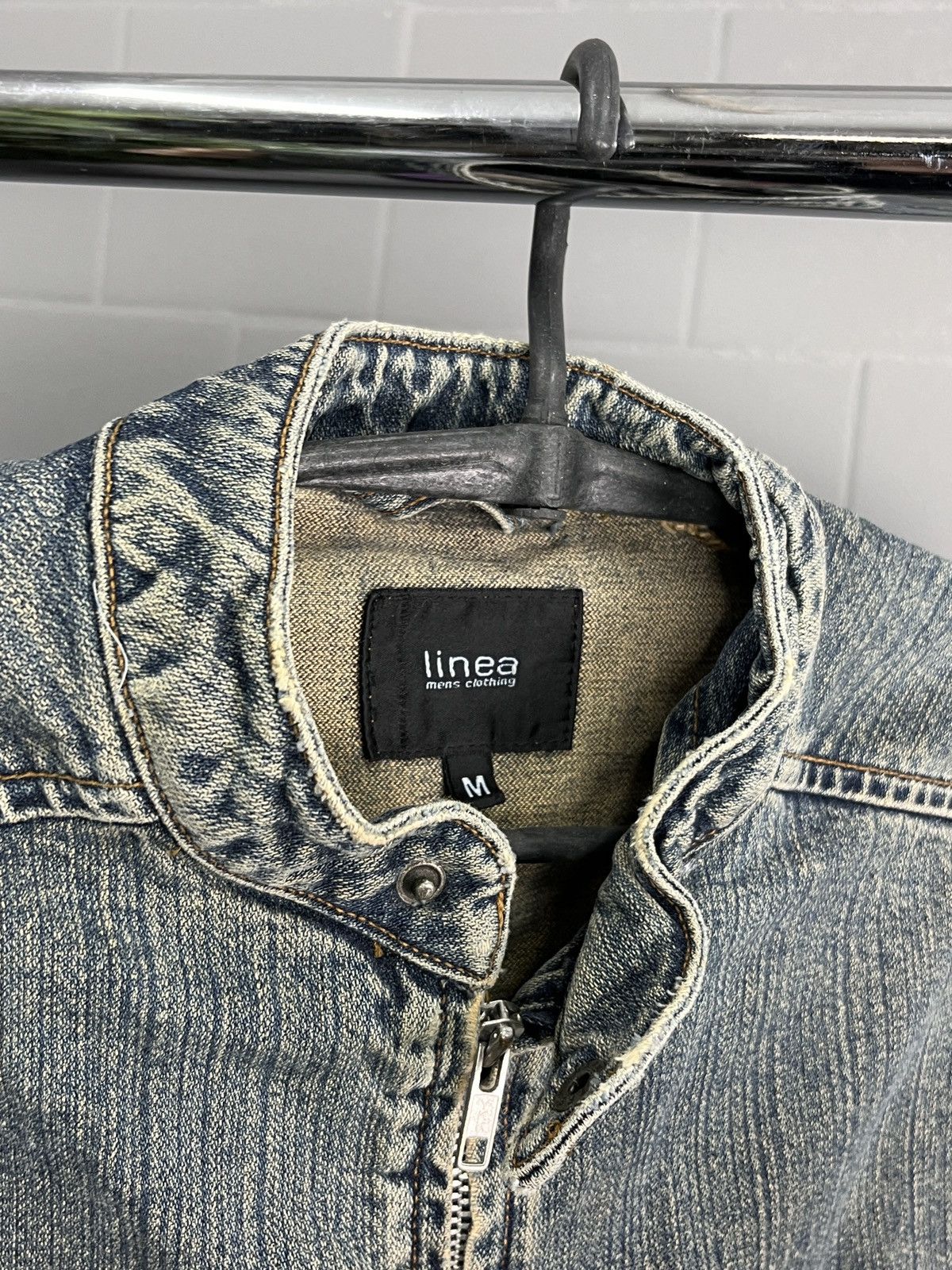 Vintage AMAZING YELLOW FADE RARE BONDAGE HEAVY DENIM JACKET - 2286 Size US M / EU 48-50 / 2 - 7 Thumbnail