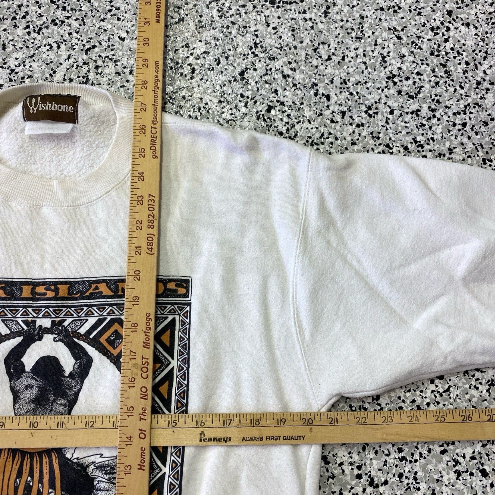 Vintage VINTAGE Wishbone 90s Crewneck Sweatshirt Men L White Cotton Twill Logo Graphic Print Animal Nature 90s Gym & Training Pullover Size US L / EU 52-54 / 3 - 3 Thumbnail