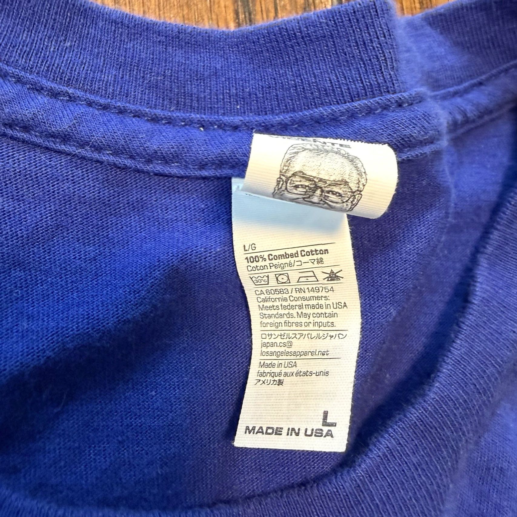 Los Angeles Apparel Los Angeles Apparel Short Sleeve T Shirt Men’s Large 30 Singles Cotton USA Blue Size US L / EU 52-54 / 3 - 3 Thumbnail