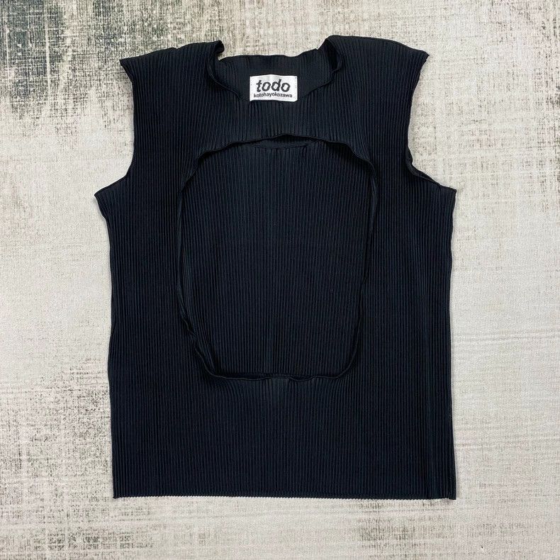 Japanese Brand Todo Kotohayokozawa Women's Sleeveless Top-yf Size S / US 4 / IT 40 - 1 Thumbnail