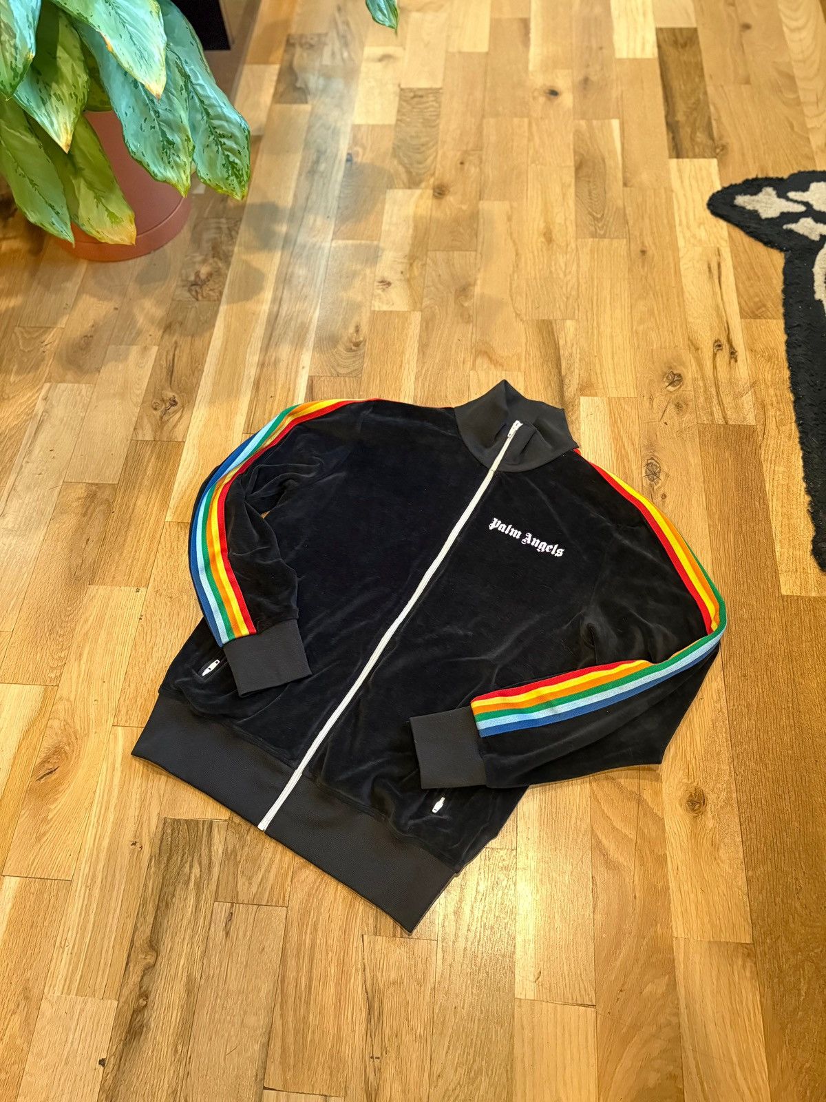 Palm Angels Palm Angels Velour Track Jacket Size Medium Size US M / EU 48-50 / 2 - 1 Thumbnail