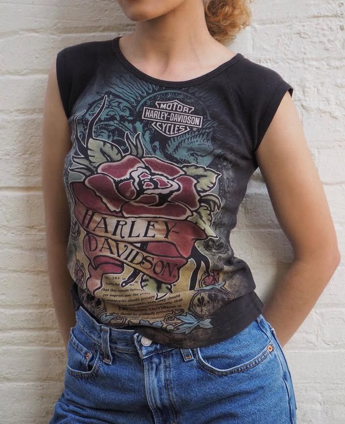 Harley Davidson Vintage Harley Davidson Women T Shirt Top Size M / US 6-8 / IT 42-44 - 1 Thumbnail