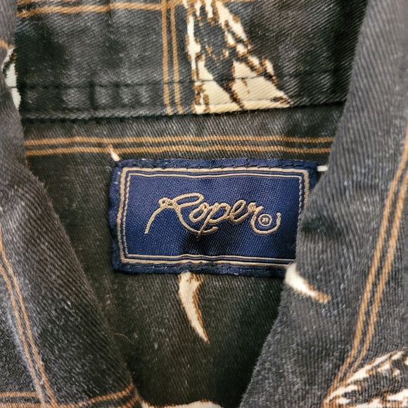 Roper Vintage Roper Bull Skull Black Western Shirt - M Size US M / EU 48-50 / 2 - 5 Thumbnail