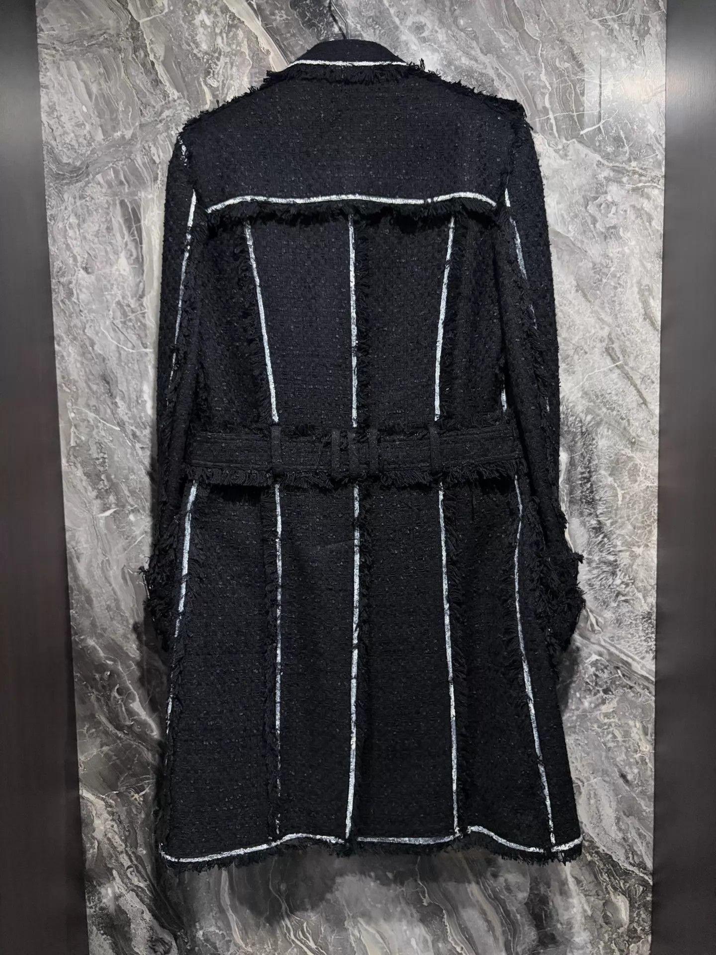 Balmain Balmain 19ss Runway Black & White Line Coat 50 New Size US M / EU 48-50 / 2 - 2 Thumbnail