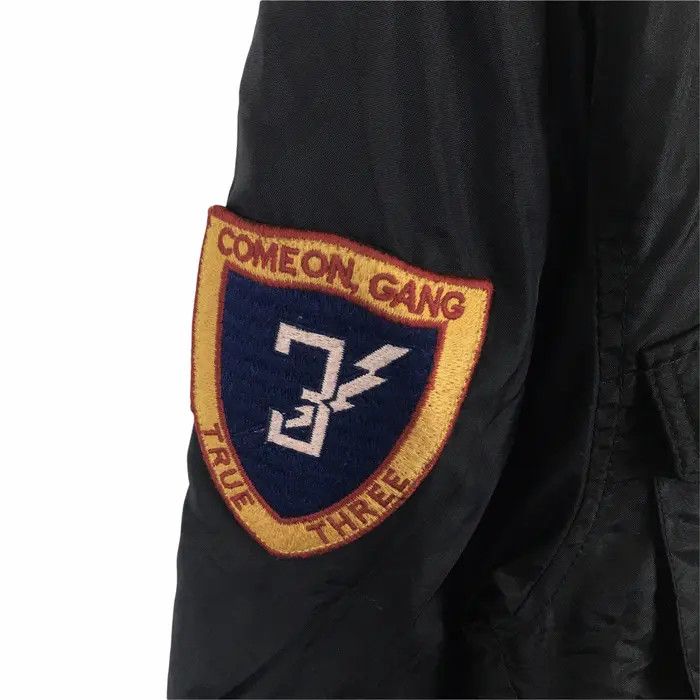 Vintage Vtg PIONEERS MA-1 Patch Work Flight Engineer Bomber Jacket Size US L / EU 52-54 / 3 - 3 Thumbnail