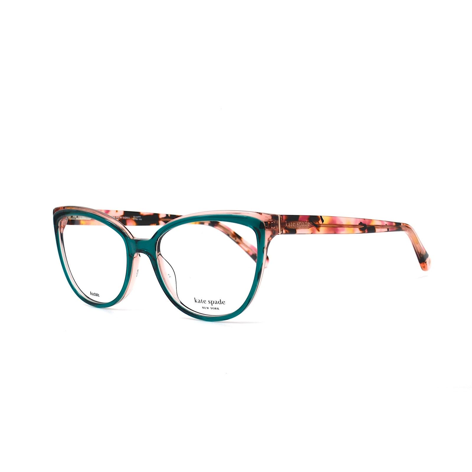Kate Spade NEW KATE SPADE LUCINDA/G IWB GREEN PINK EYEGLASSES FRAME Size ONE SIZE - 3 Thumbnail