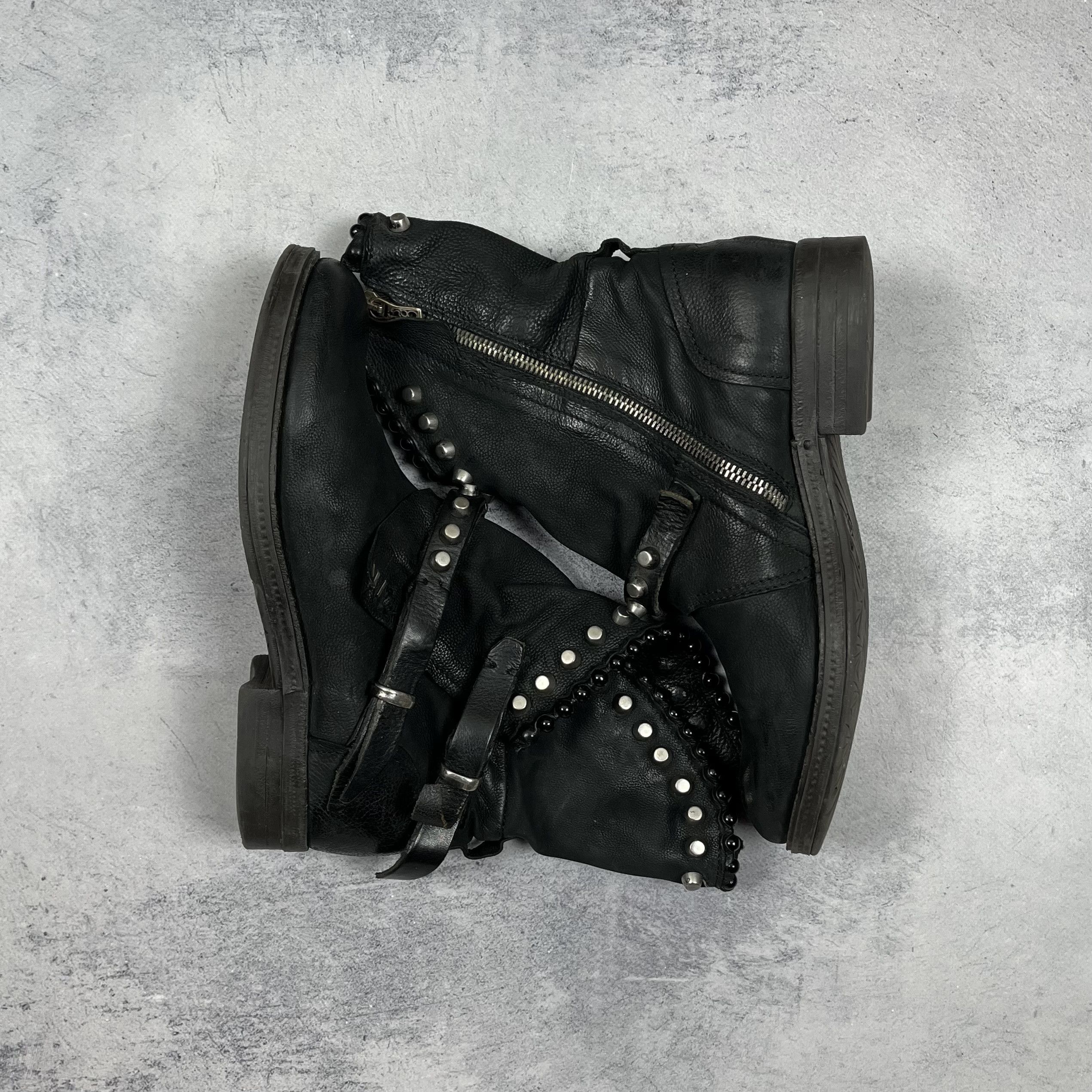 A.S.98 A.S. 98 Verti Leather Avant-Garde Ankle Boots Size 38 Size US 7.5 / IT 37.5 - 11 Thumbnail