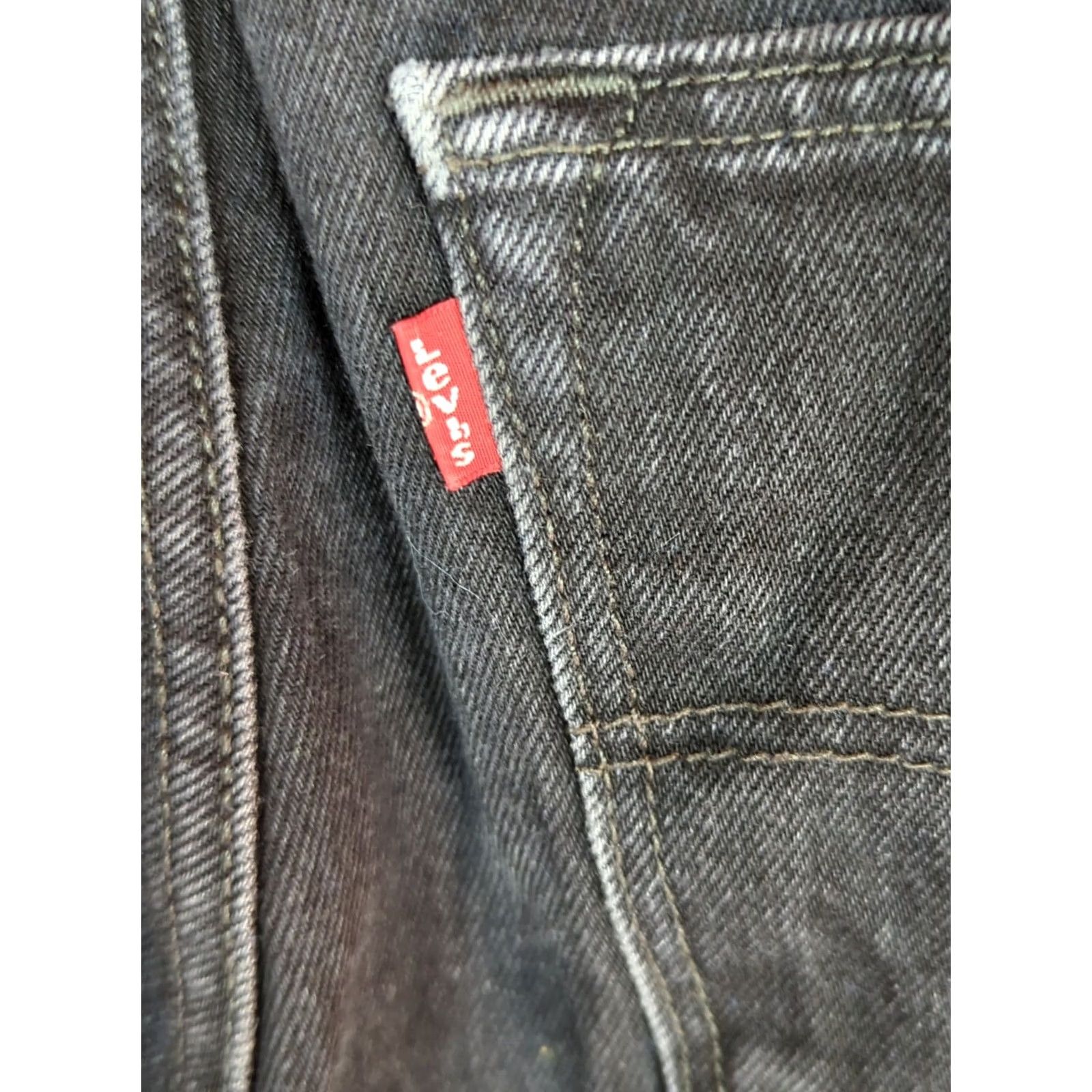 Levi's Levi's 501 Jeans Men 32X32 Black Denim Button Fly Straight Leg Classic Size US 32 / EU 48 - 7 Thumbnail