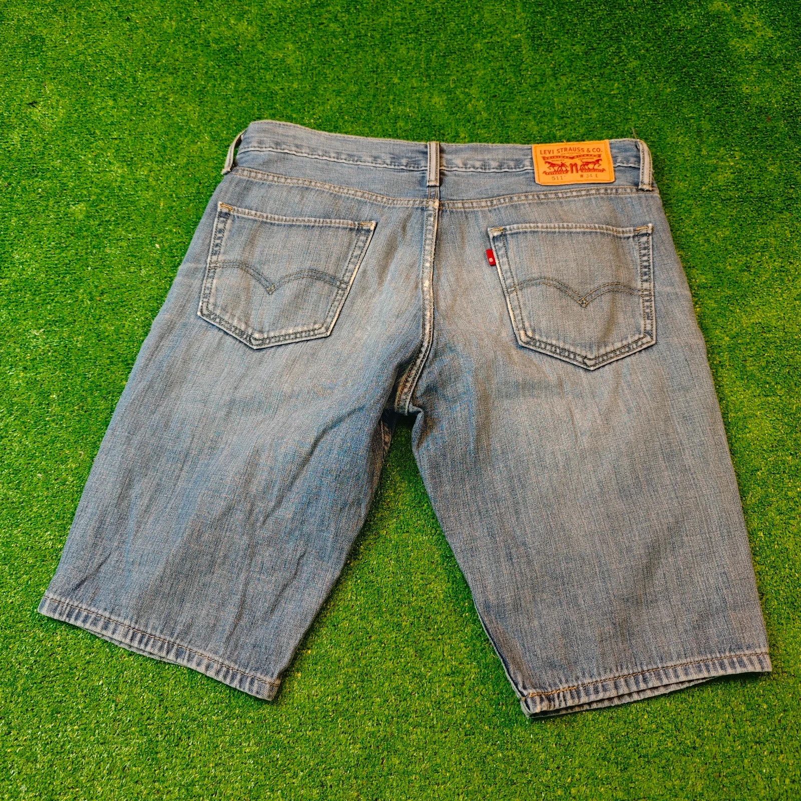 Levi's Levi's 511 Denim Shorts Mens W34 blue straight jorts Size US 34 / EU 50 - 1 Thumbnail