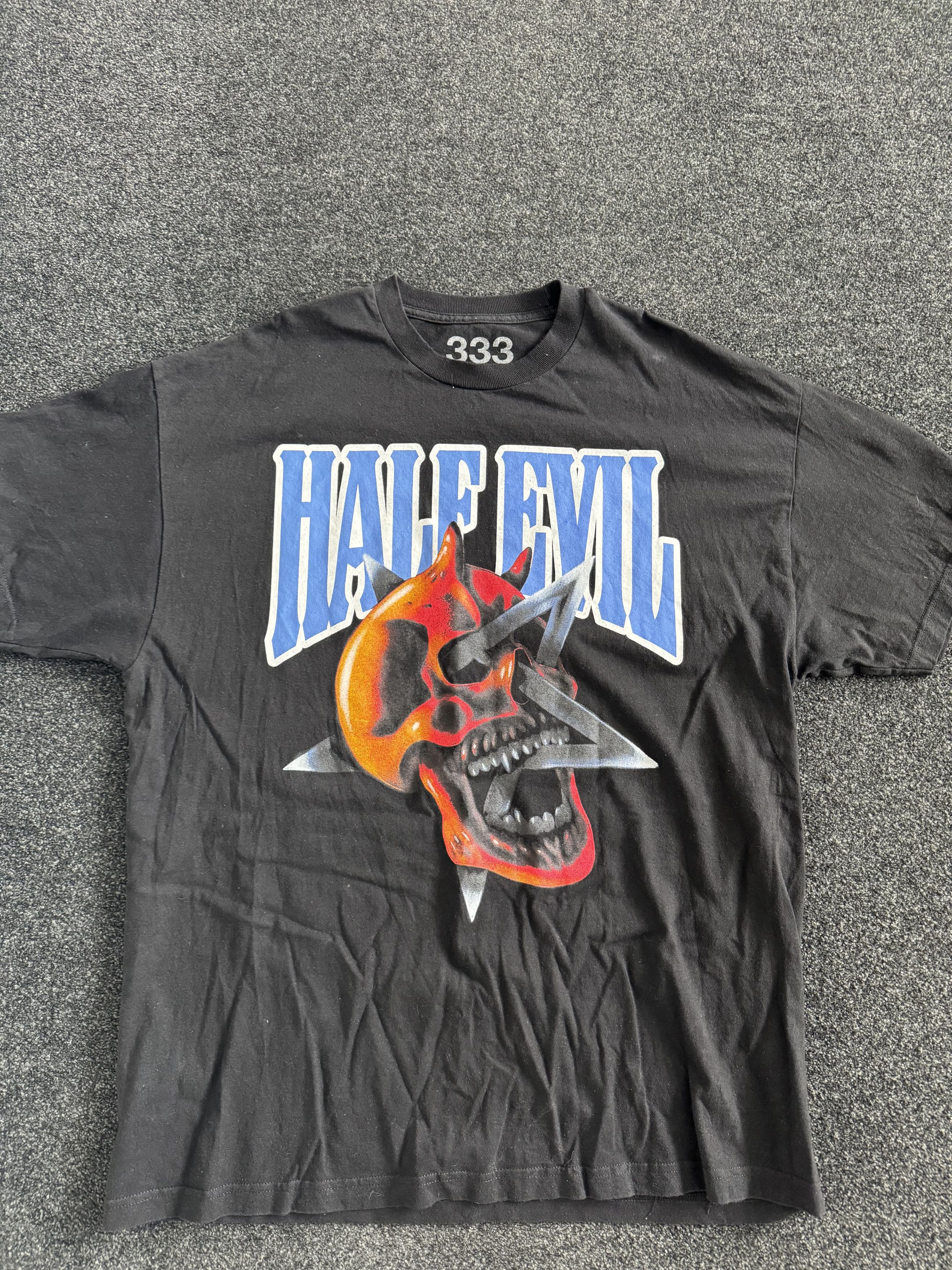 Half Evil Half Evil Skull T-Shirt Size US XXL / EU 58 / 5 - 1 Thumbnail