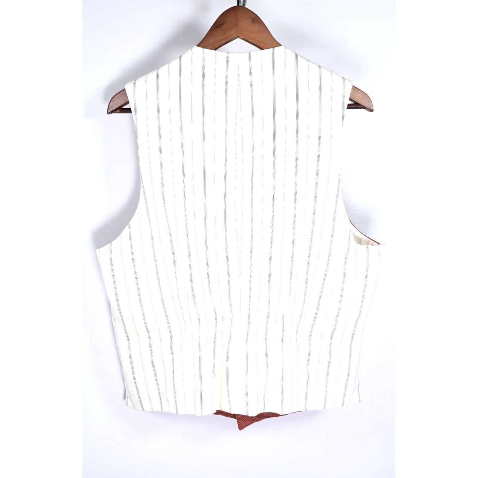 L.B.M. 1911 L.B.M. 1911 Limited Edition Waistcoat Mens 50 Linen Blend Brown Solid 59%LINEN 41%COTTON Vintage N/A Size US M / EU 48-50 / 2 - 6 Thumbnail
