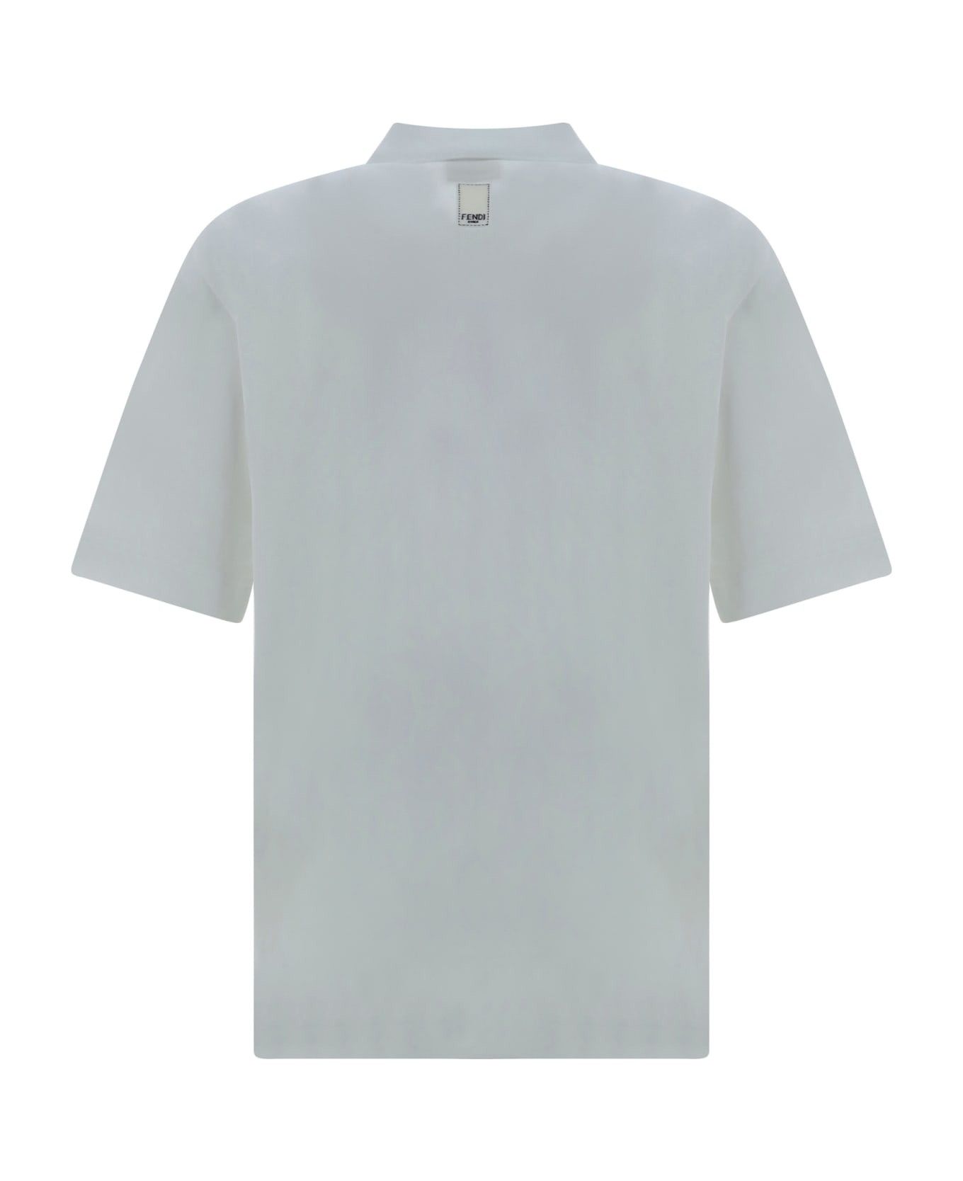 Fendi o1w1db10325 FB0461 Polo Shirt in White Size US M / EU 48-50 / 2 - 2 Thumbnail